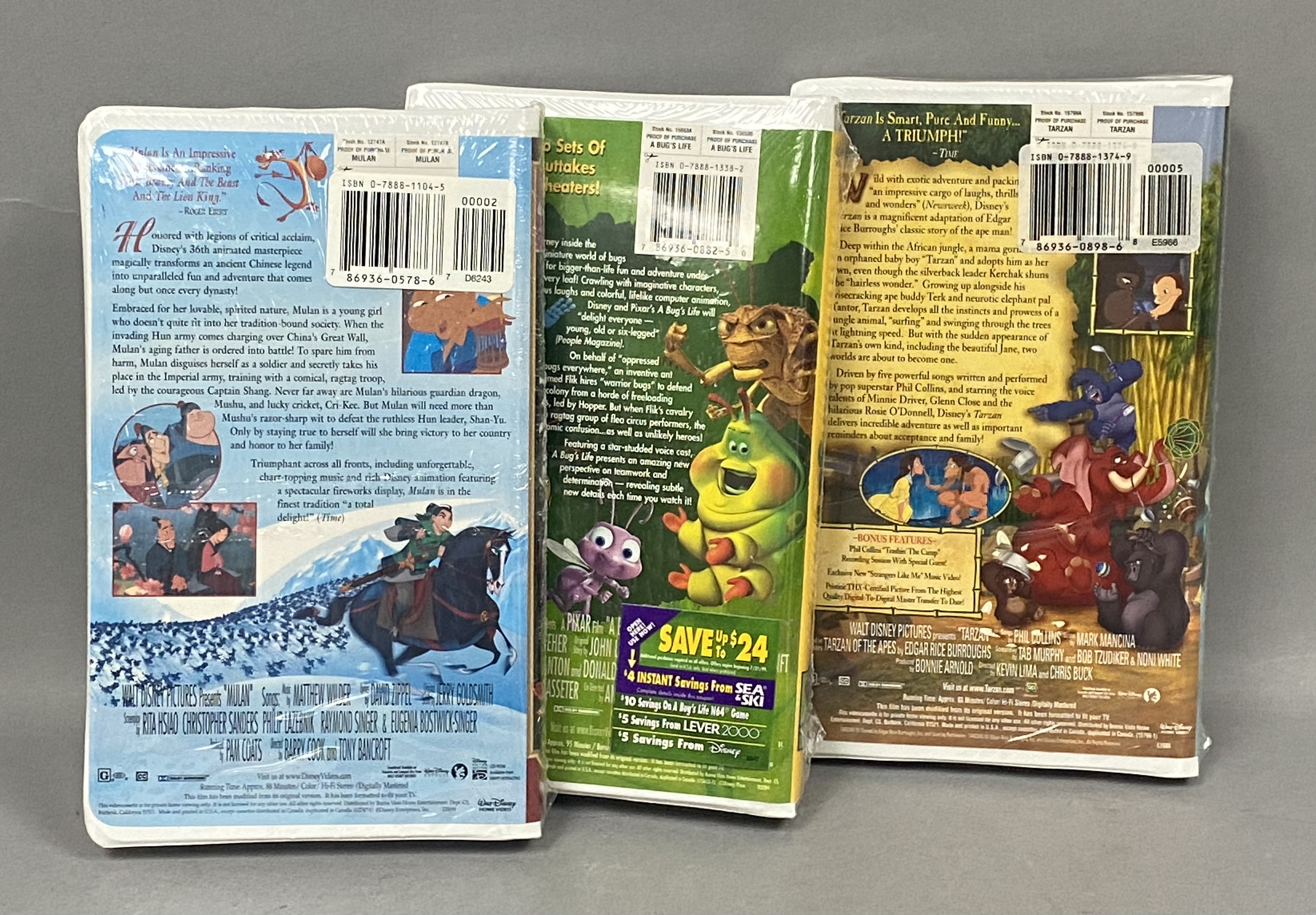 Walt Disney Sealed VHS Tapes