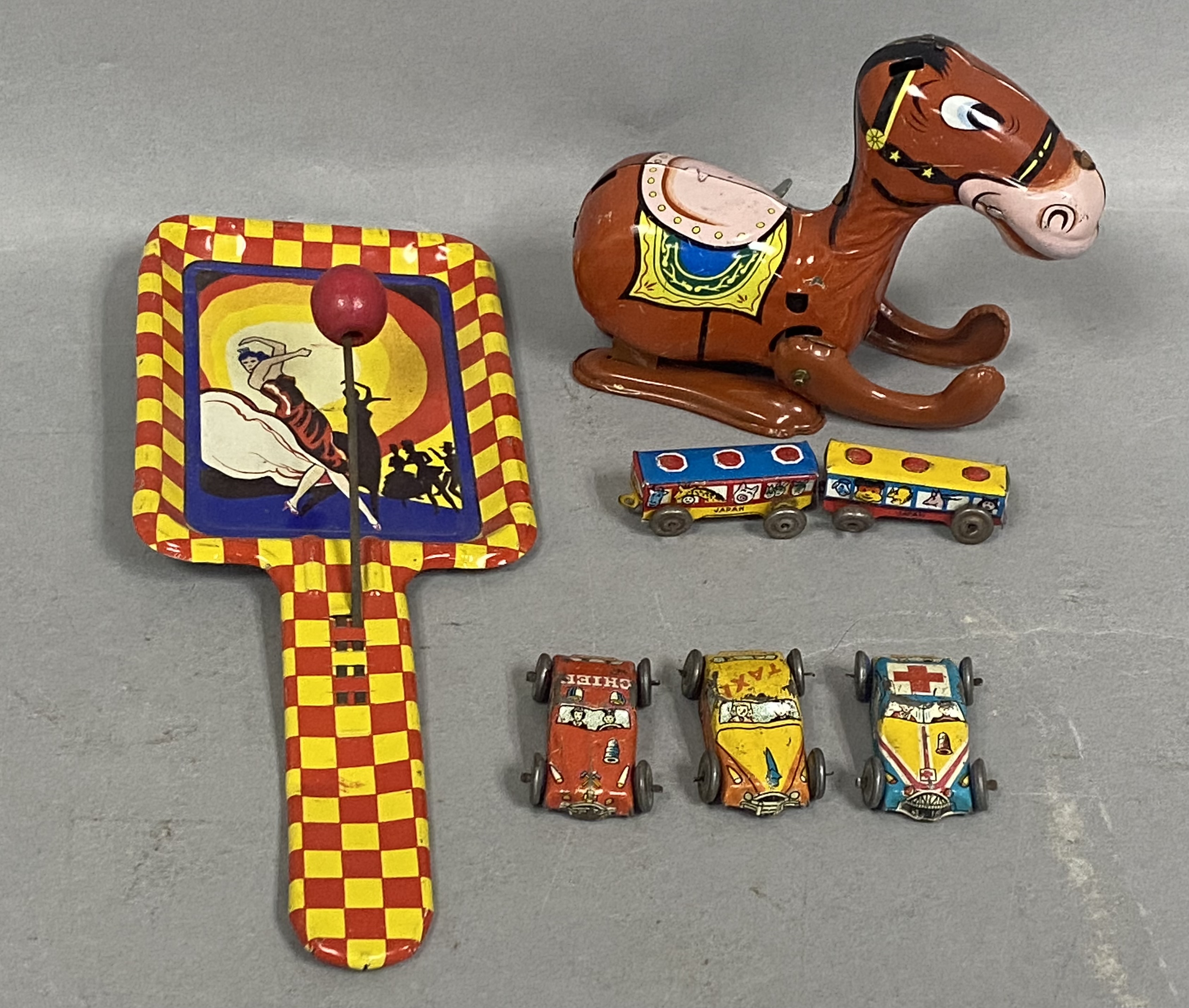 7pc Mikuni & Kirchhof Tin Lithographed Toy Collection