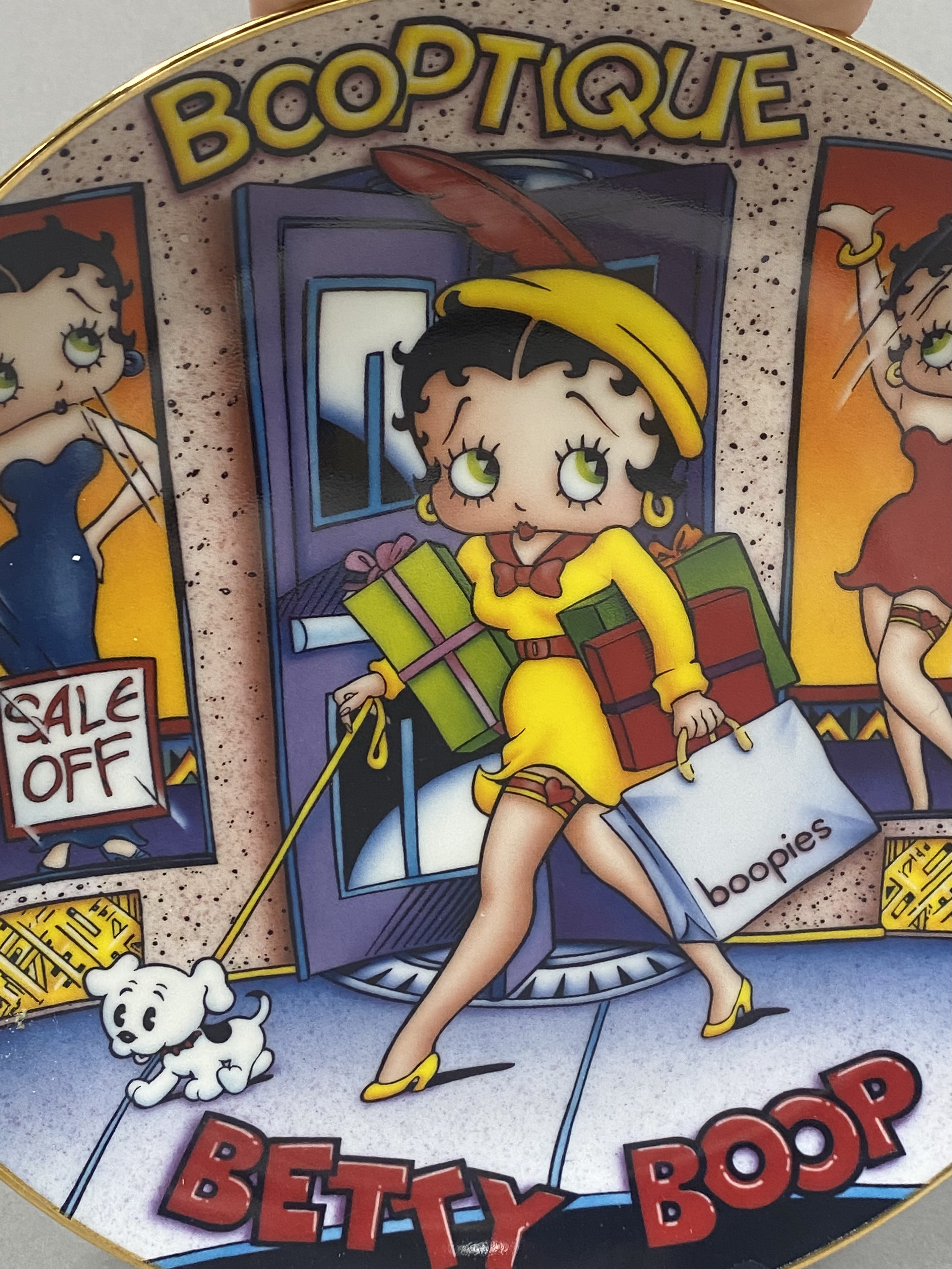2 Danbury Mint Porcelain Betty Boop Plates