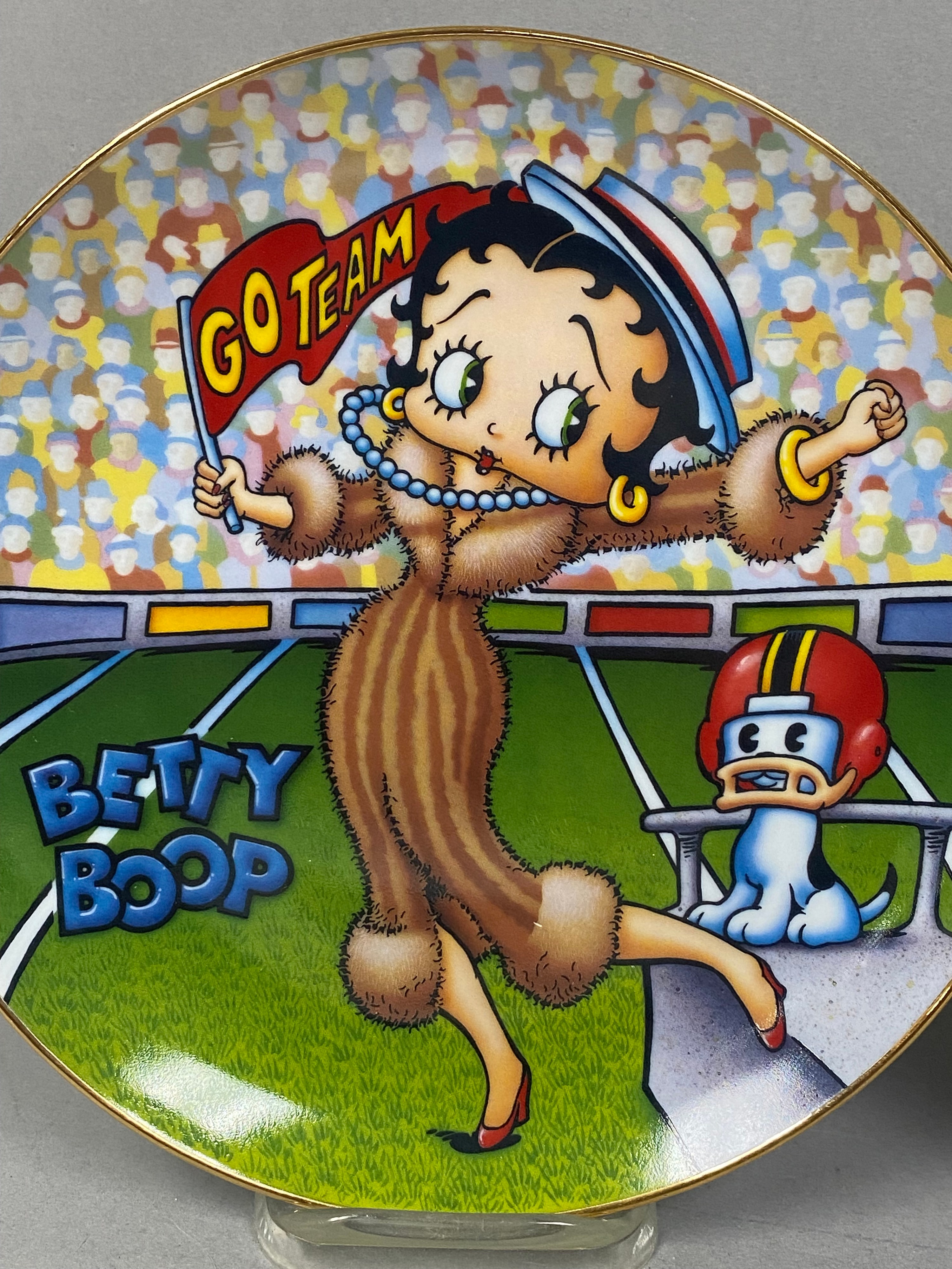 2 Danbury Mint Porcelain Betty Boop Plates