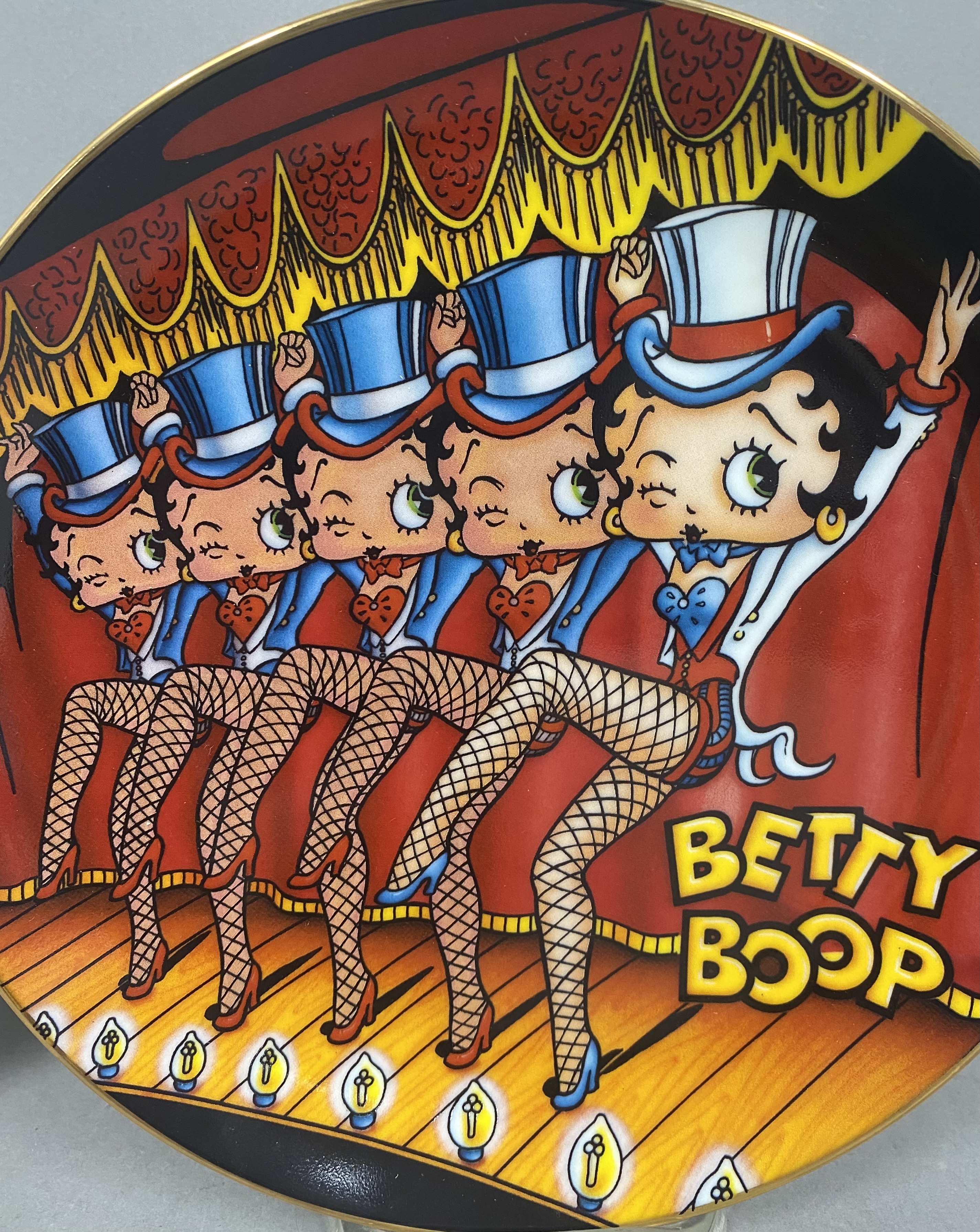 2 Danbury Mint Porcelain Betty Boop Plates
