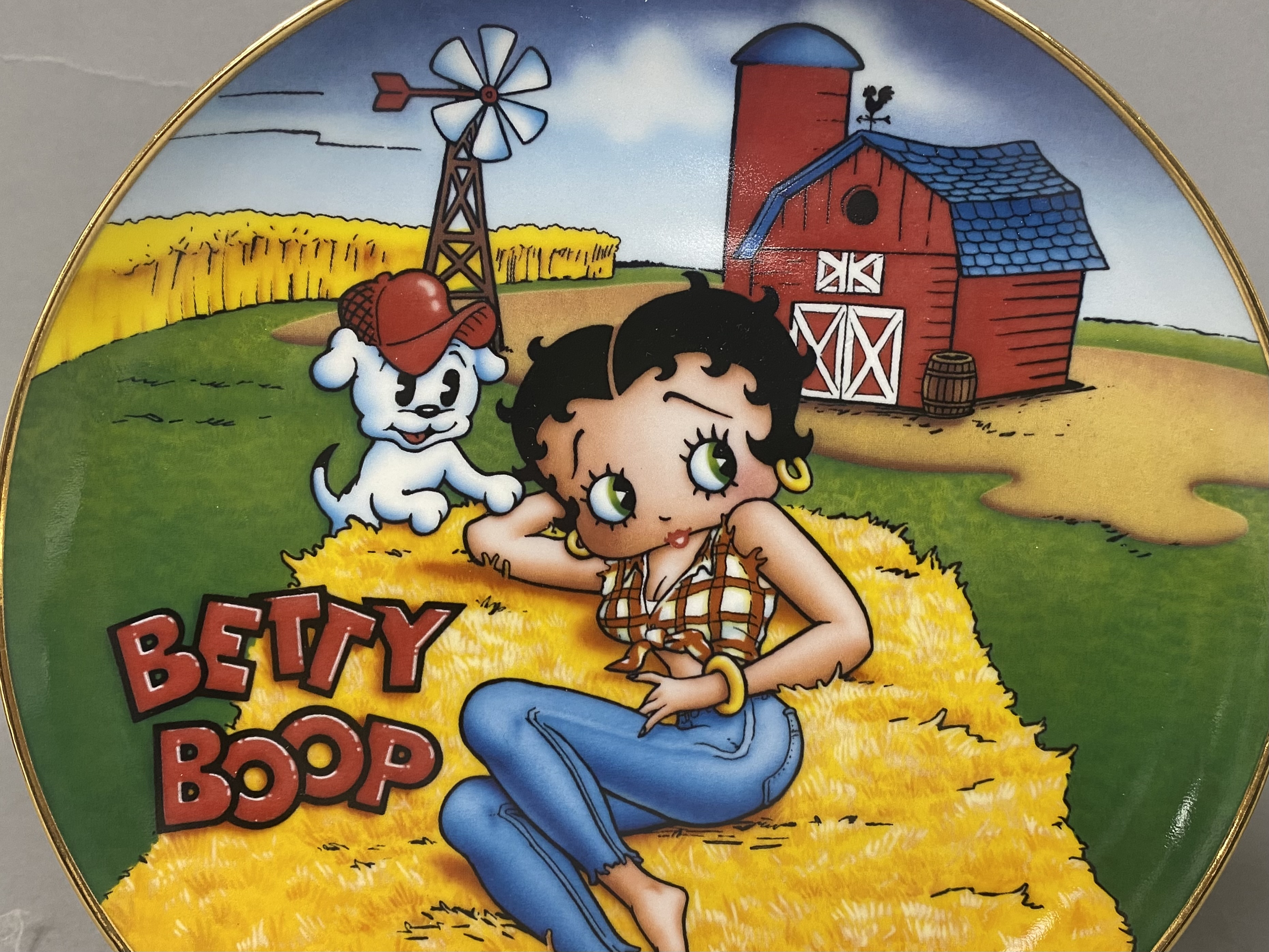 2 Danbury Mint Betty Boop Porcelain Plates