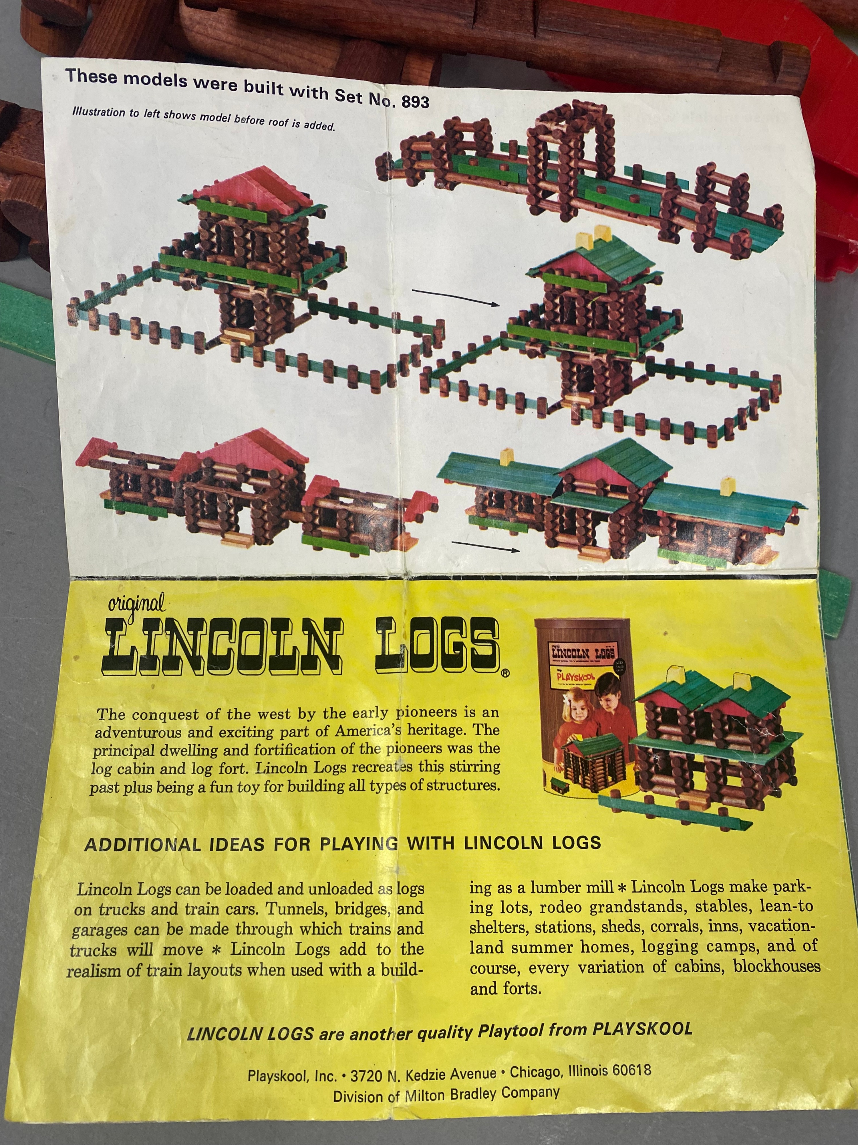 1969 Playskool Lincoln Logs No. 892 Set