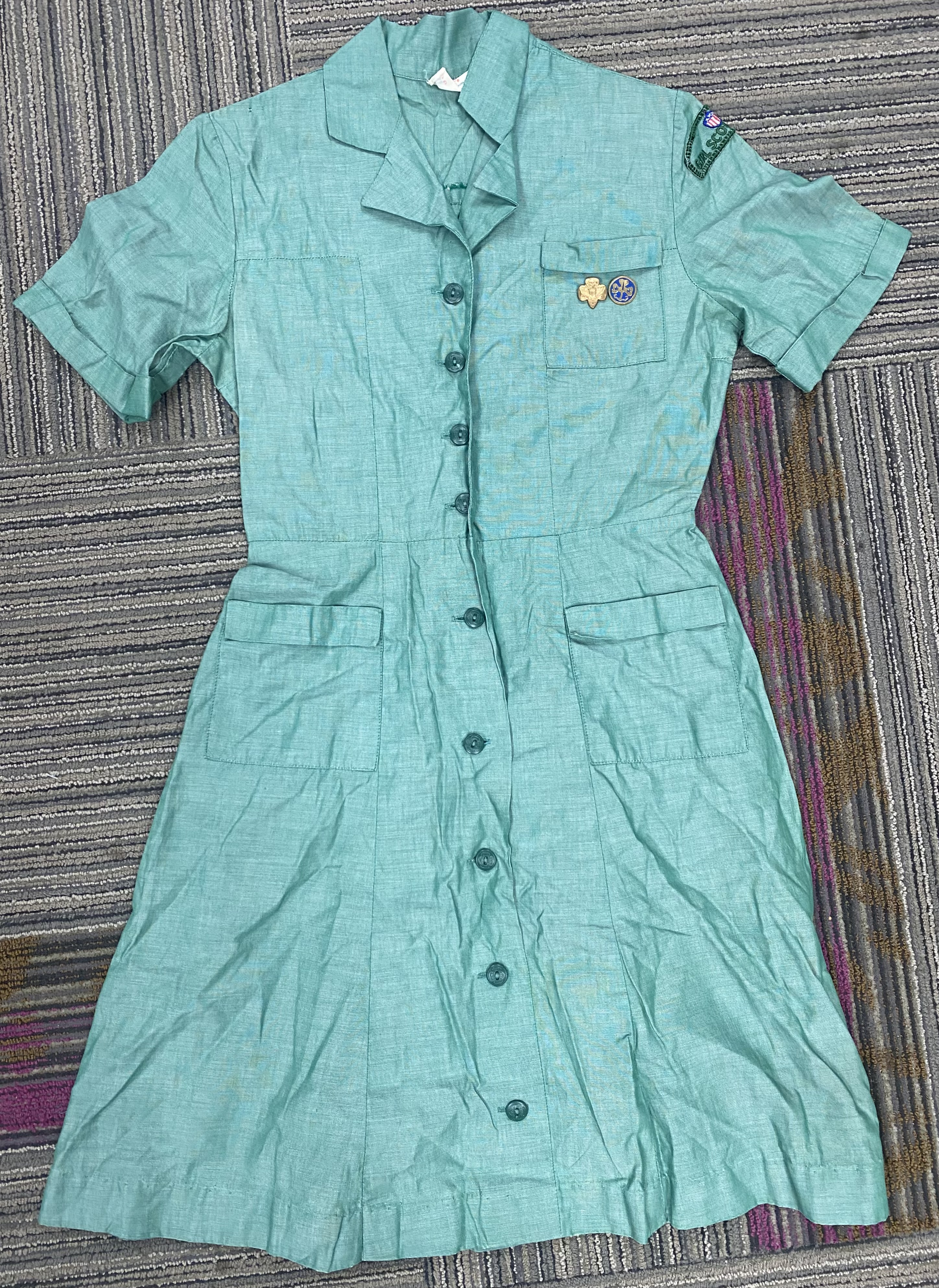 Official Girl Scout Cotton Green Uniform Ensemble