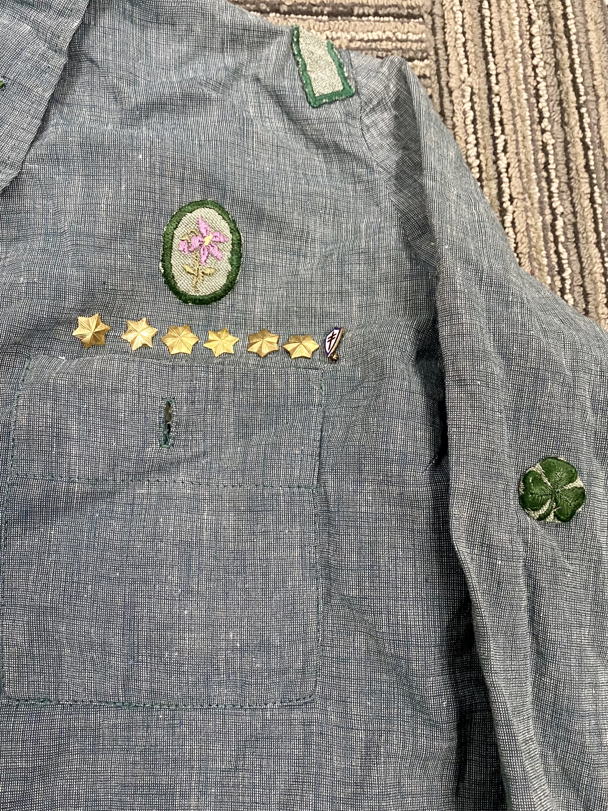 Girl Scouts of the USA Blue Heathered Uniform