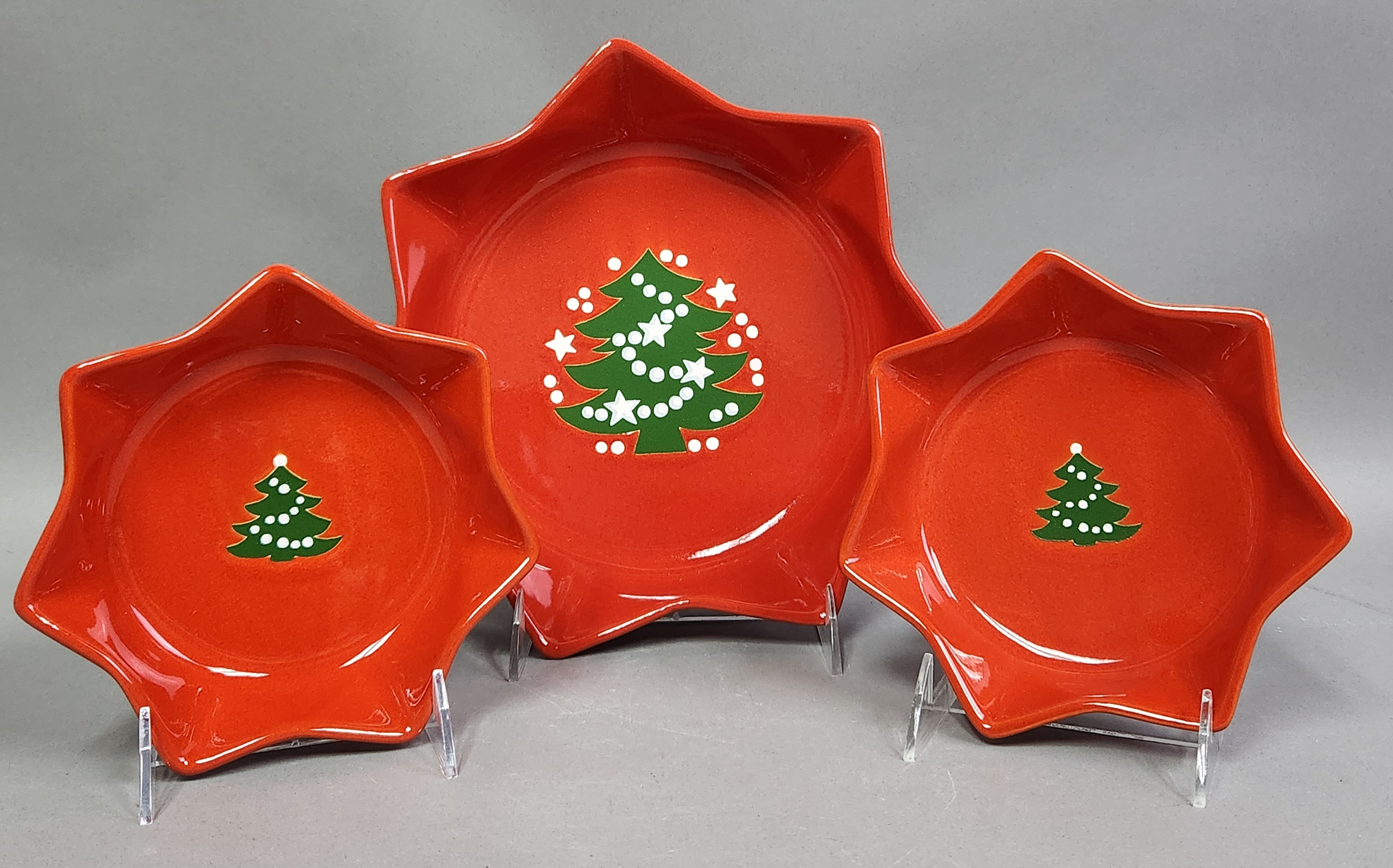 Waechtersbach Germany Christmas Tree Star Dishes