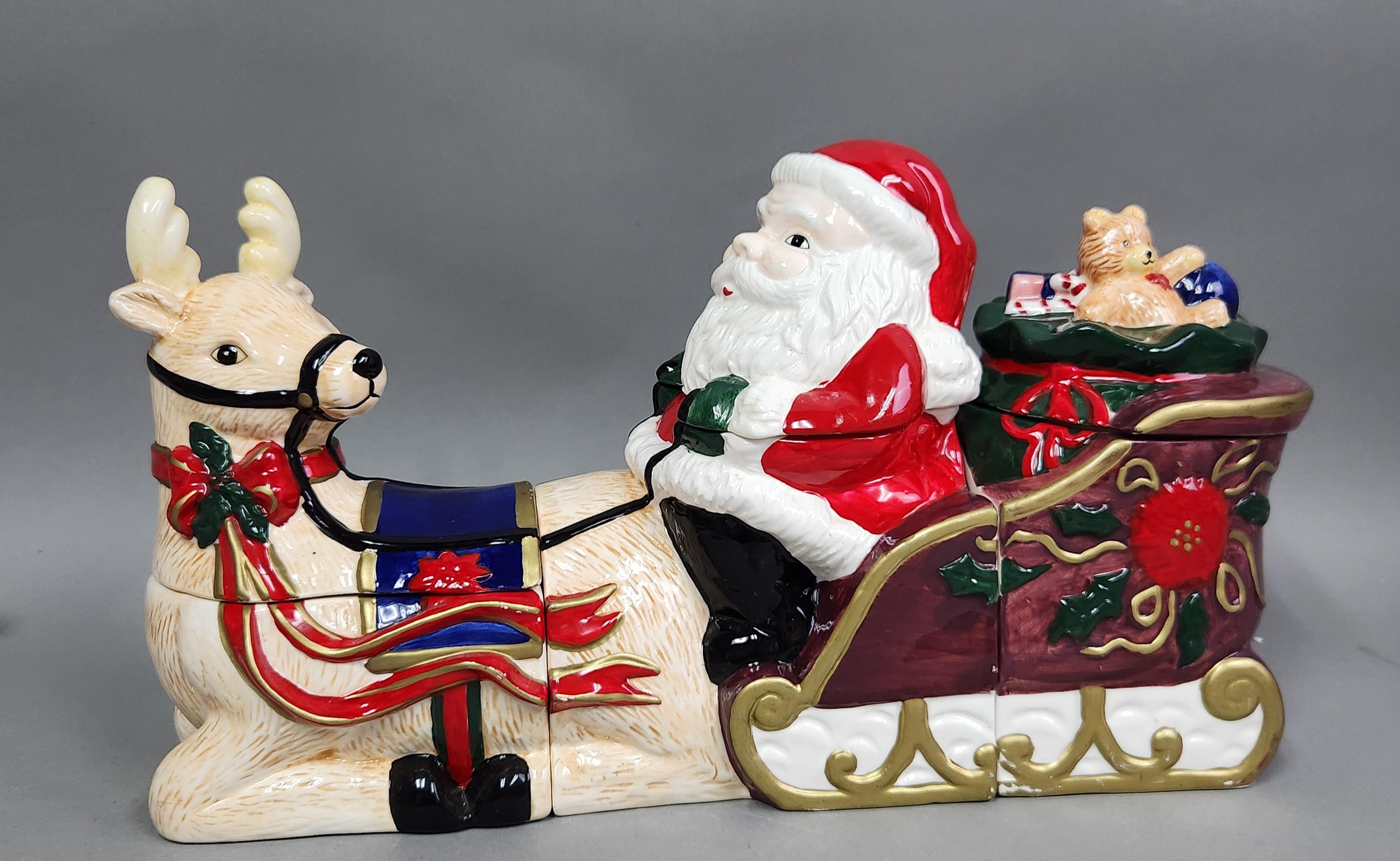 Ceramic Modular Santa Cookie Jar Set