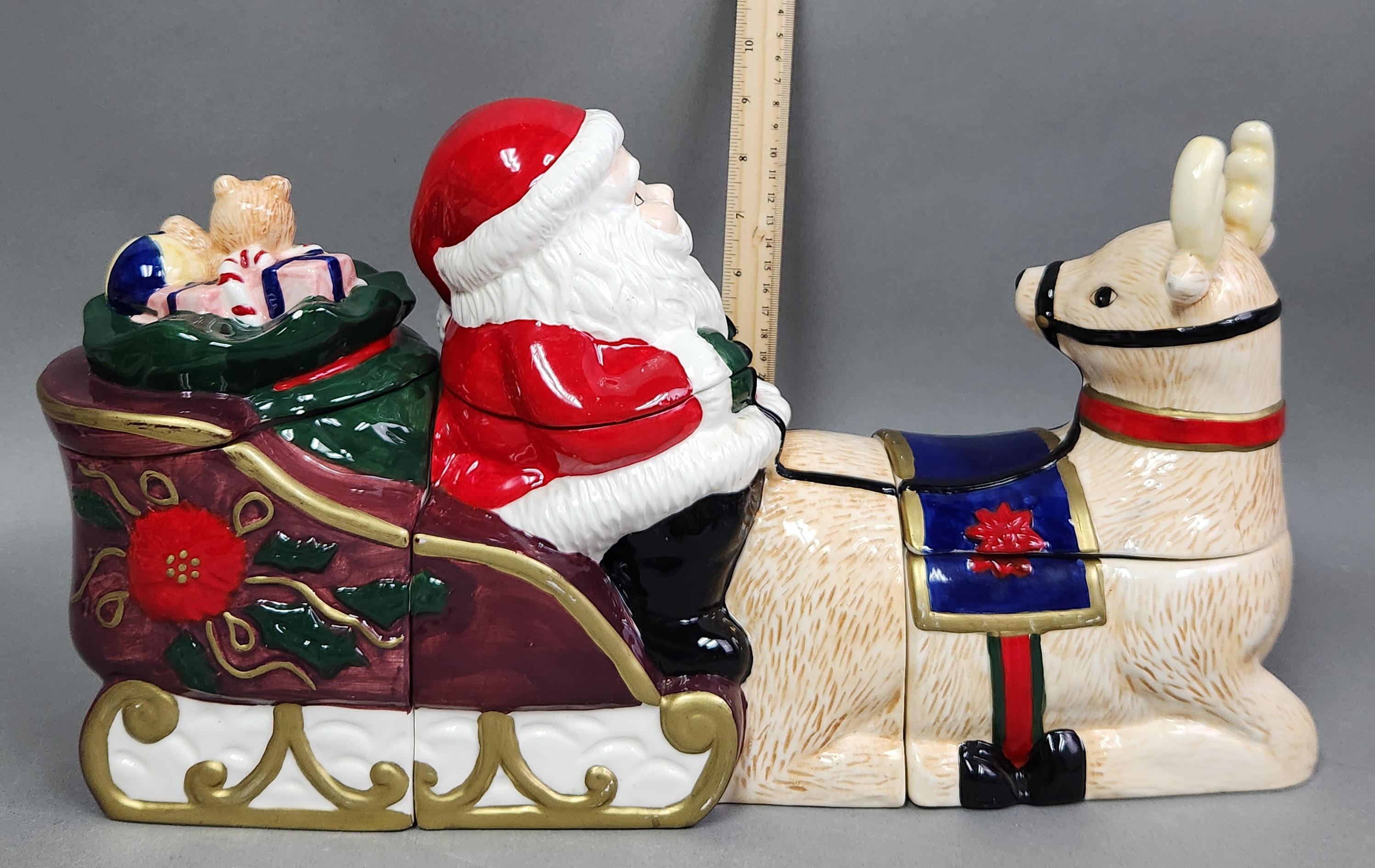 Ceramic Modular Santa Cookie Jar Set