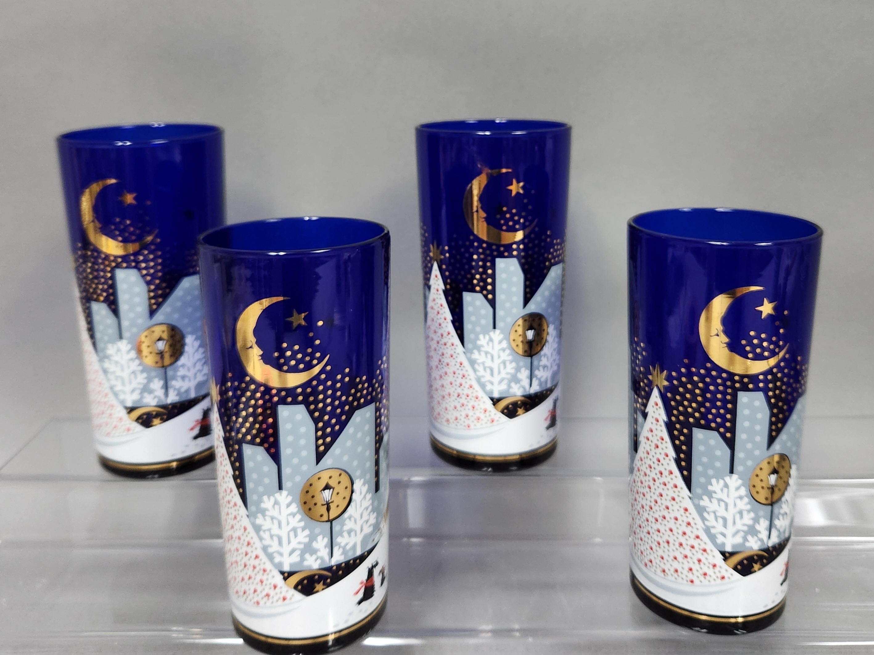 Noritake 'Twas The Night Before Christmas Cobalt Tumblers