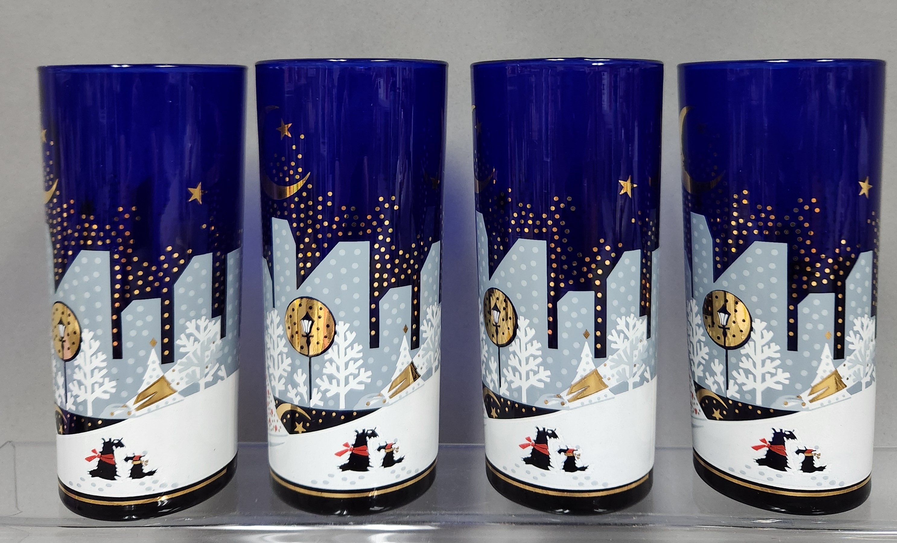 Noritake 'Twas The Night Before Christmas Cobalt Tumblers