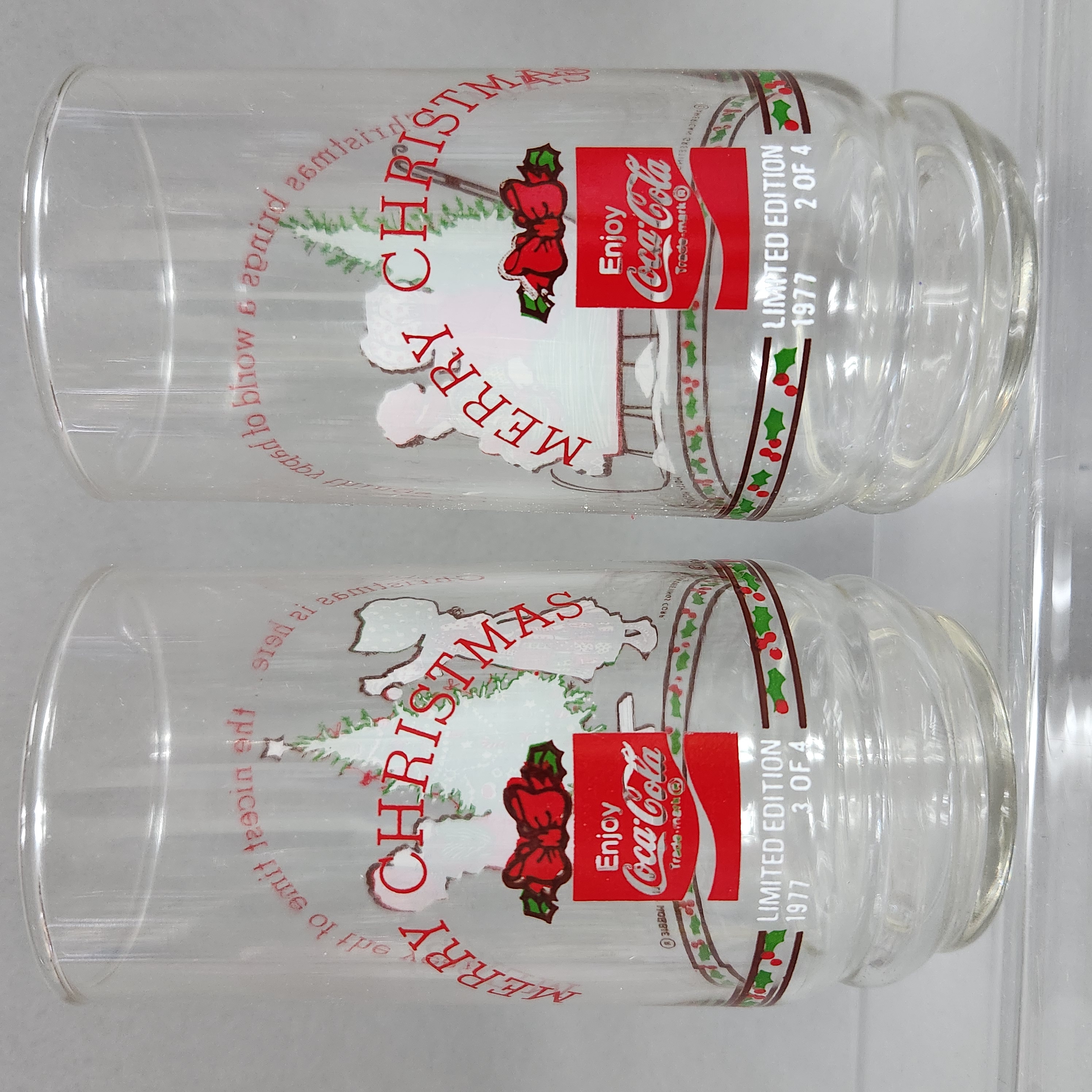 1977 Coca-Cola Holly Hobbie Christmas Tumblers