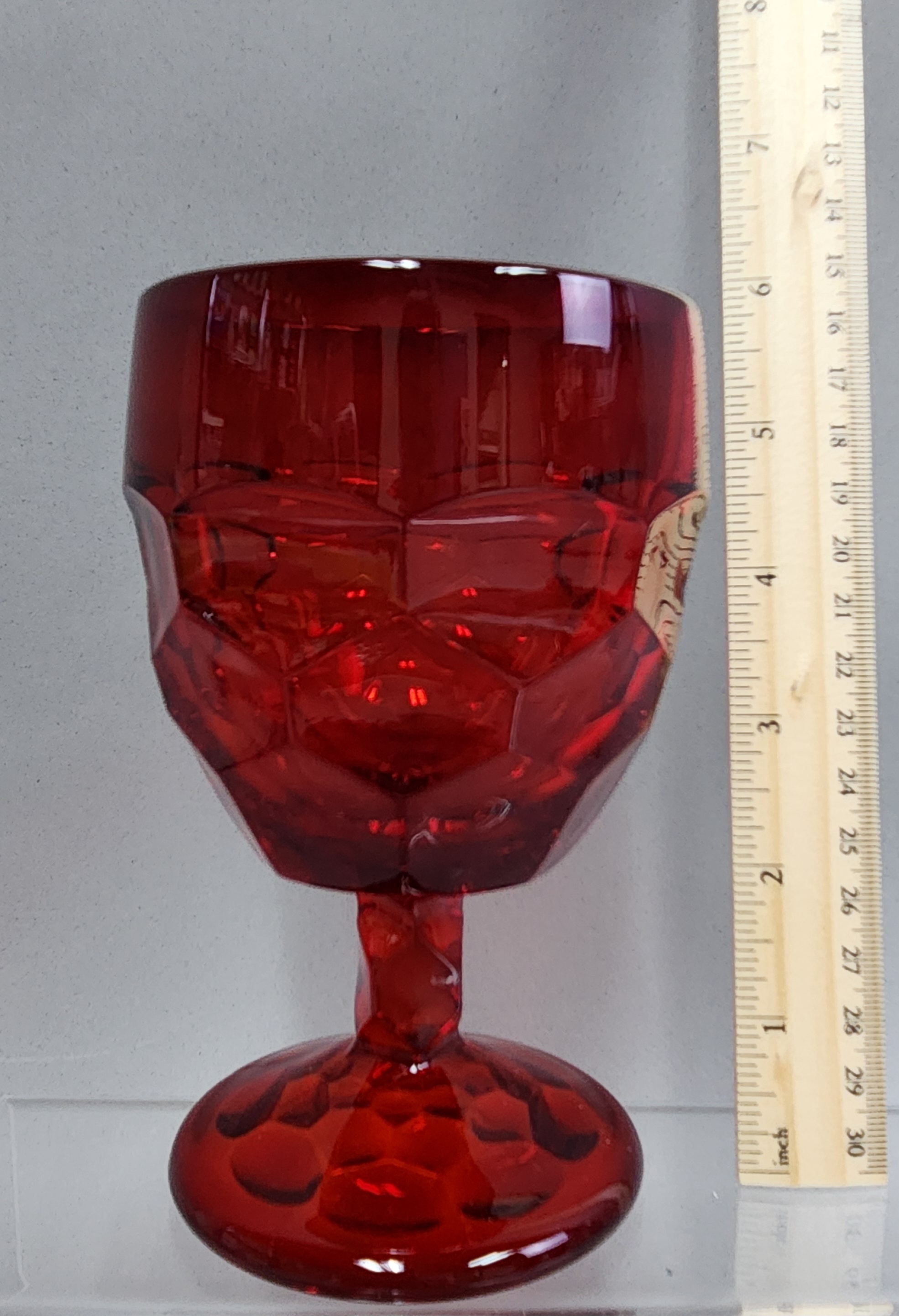 Viking Georgian Ruby Red Glass Goblets