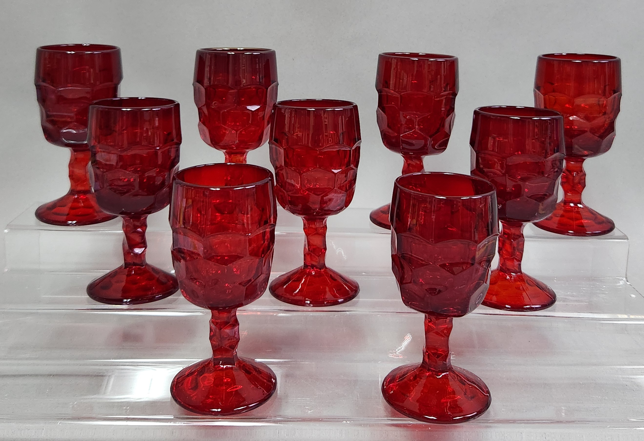 Viking Georgian Ruby Red Goblets