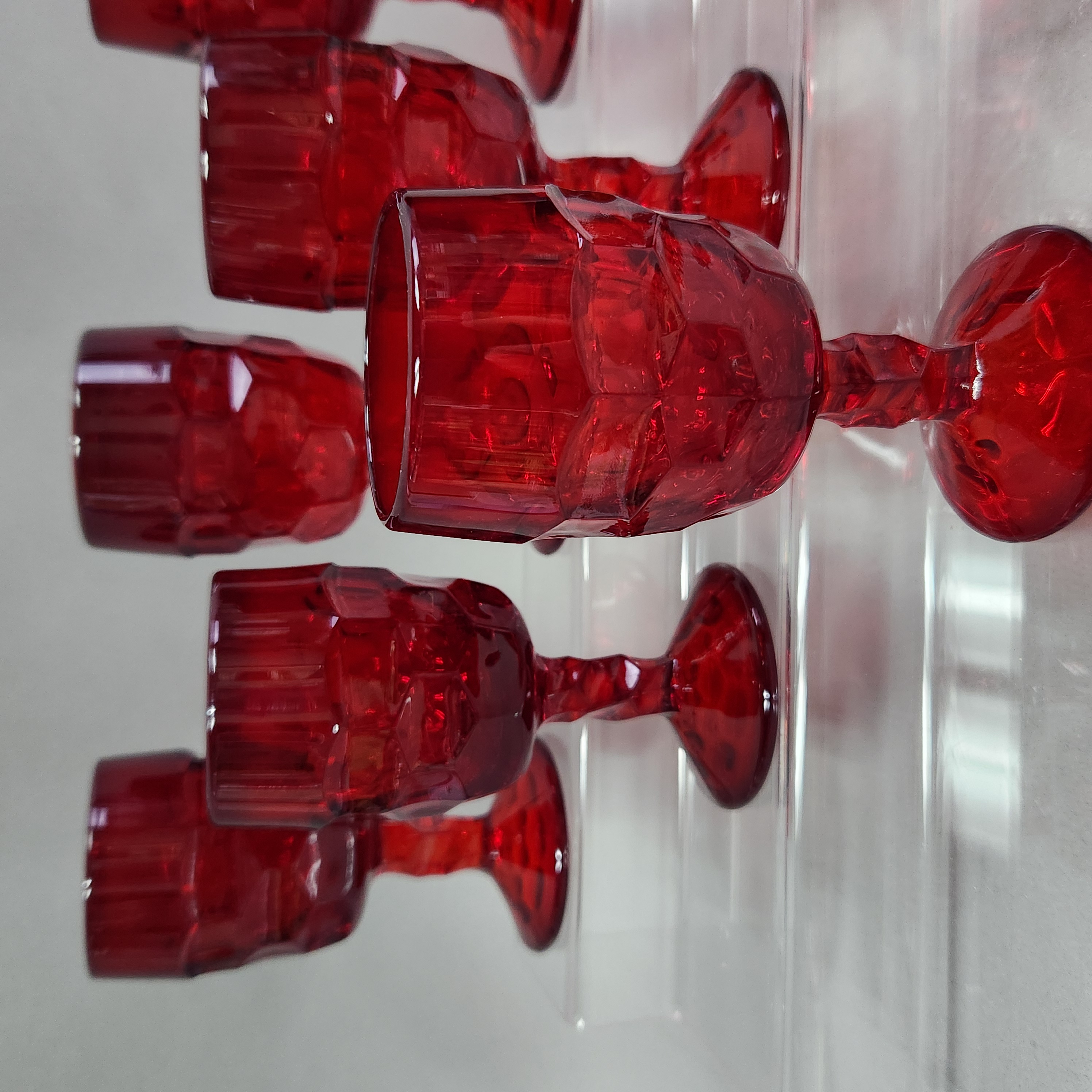 Viking Georgian Ruby Red Goblets
