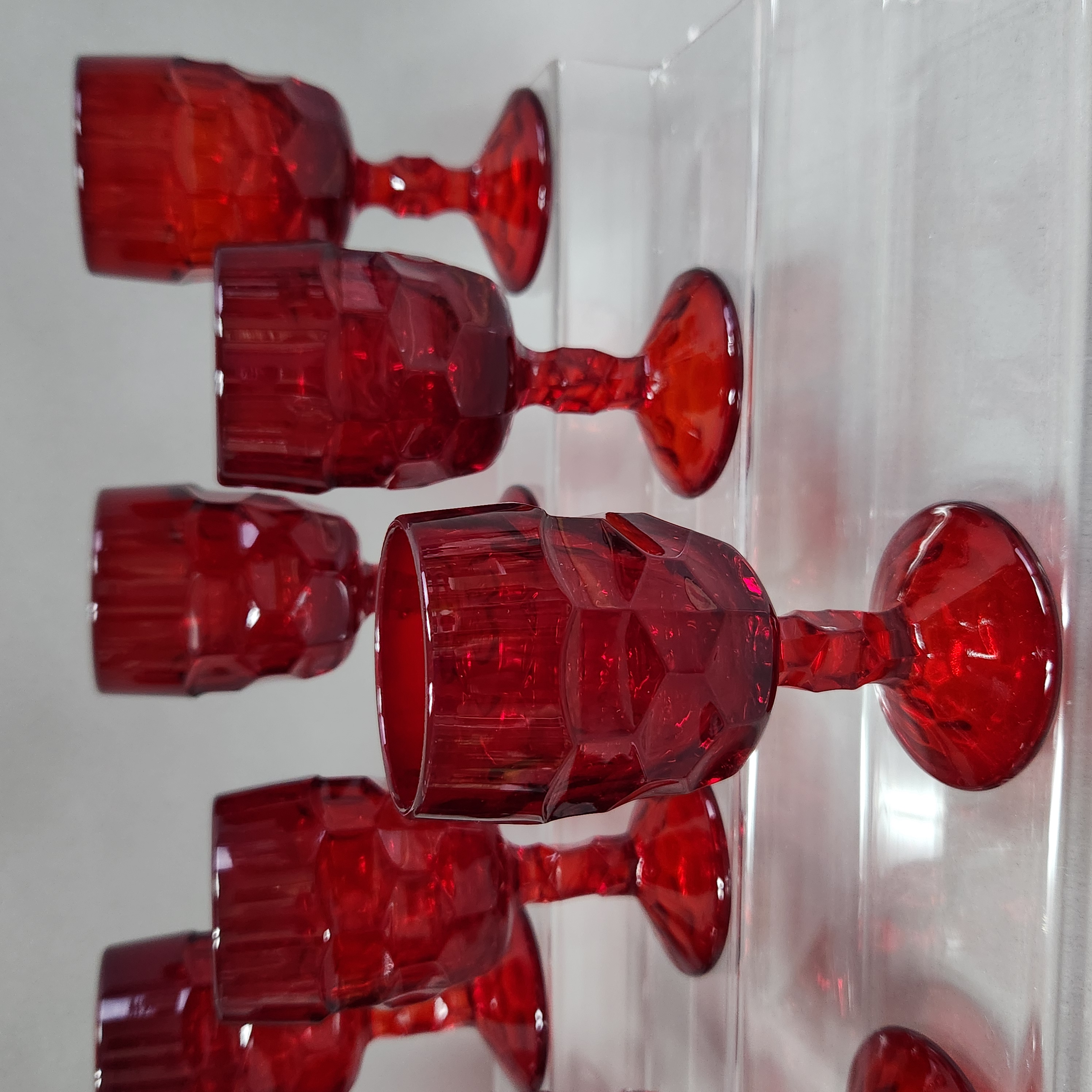 Viking Georgian Ruby Red Goblets