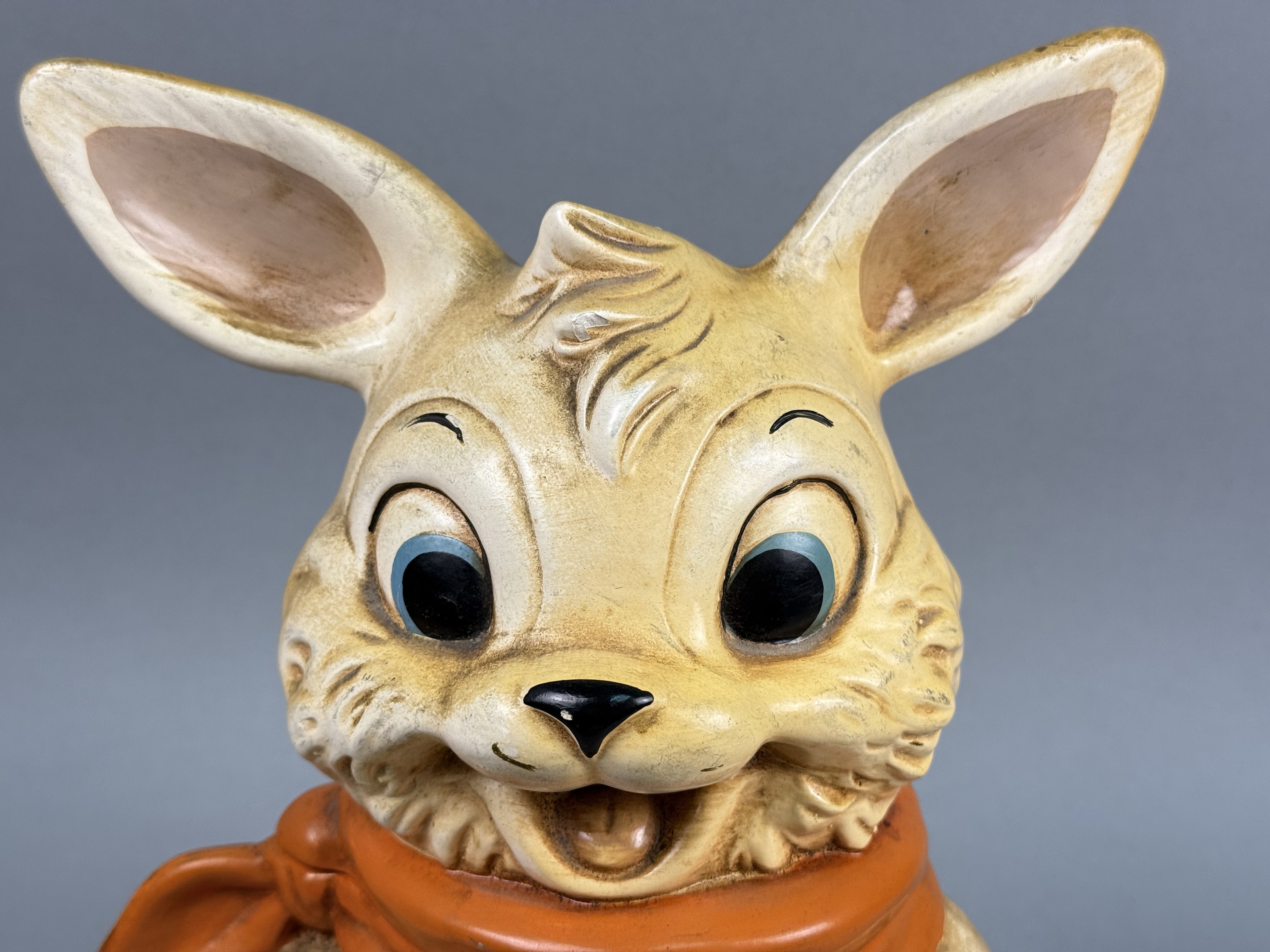 Twin Winton Ceramic Cowboy Rabbit Cookie Jar