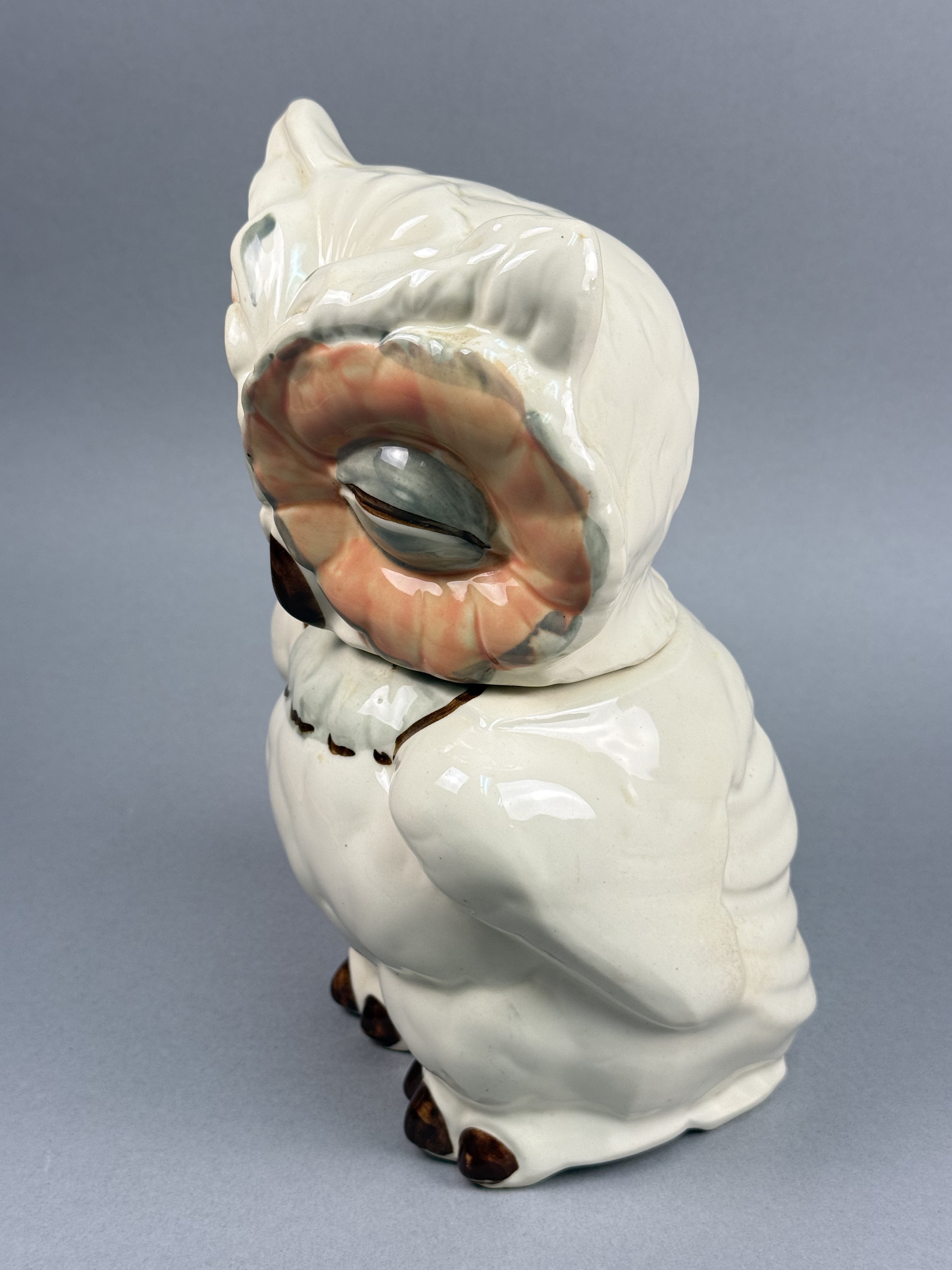 USA Earthenware Winking Owl Cookie Jar