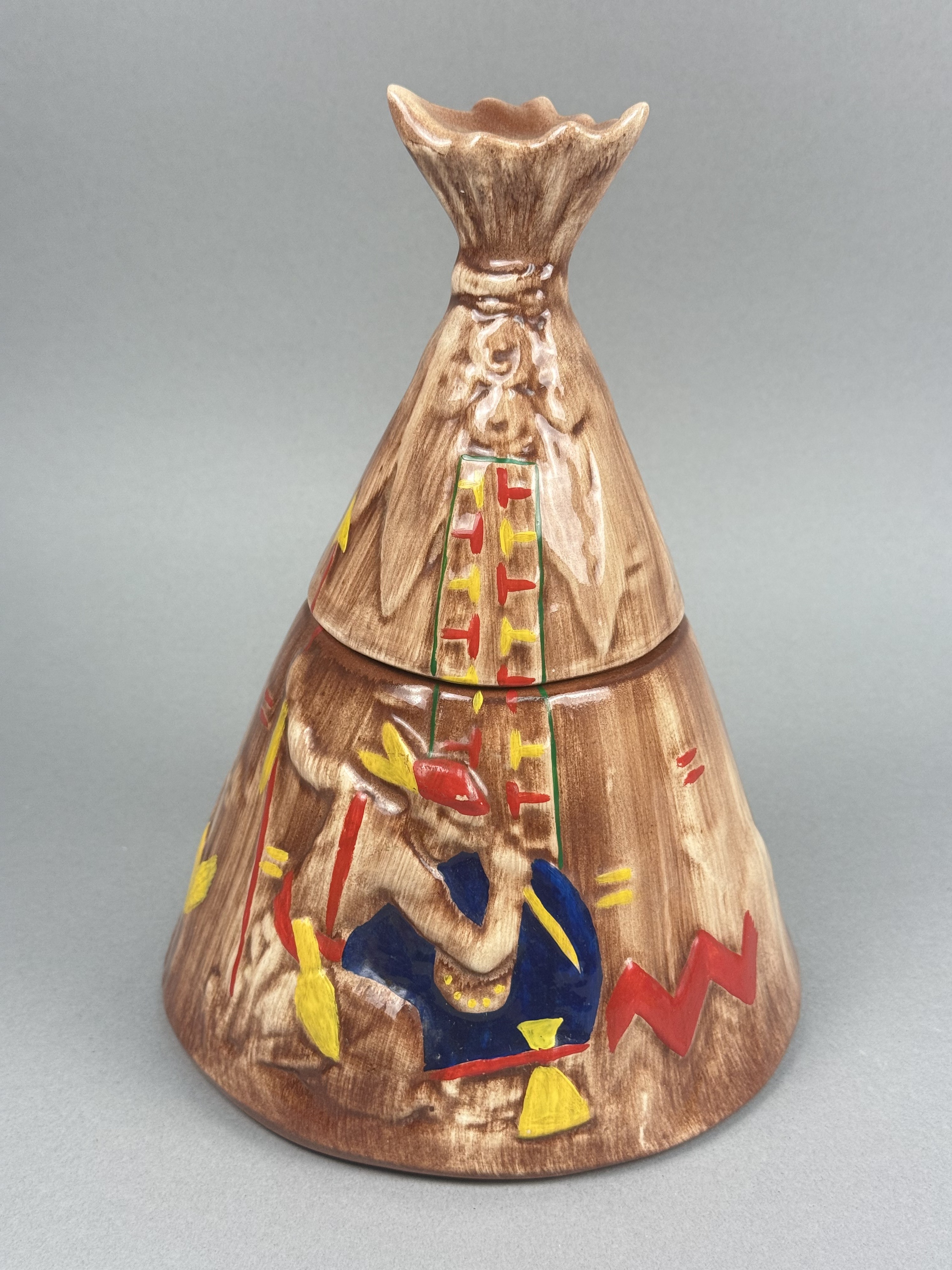 McCoy Glazed Ceramic Teepee Cookie Jar