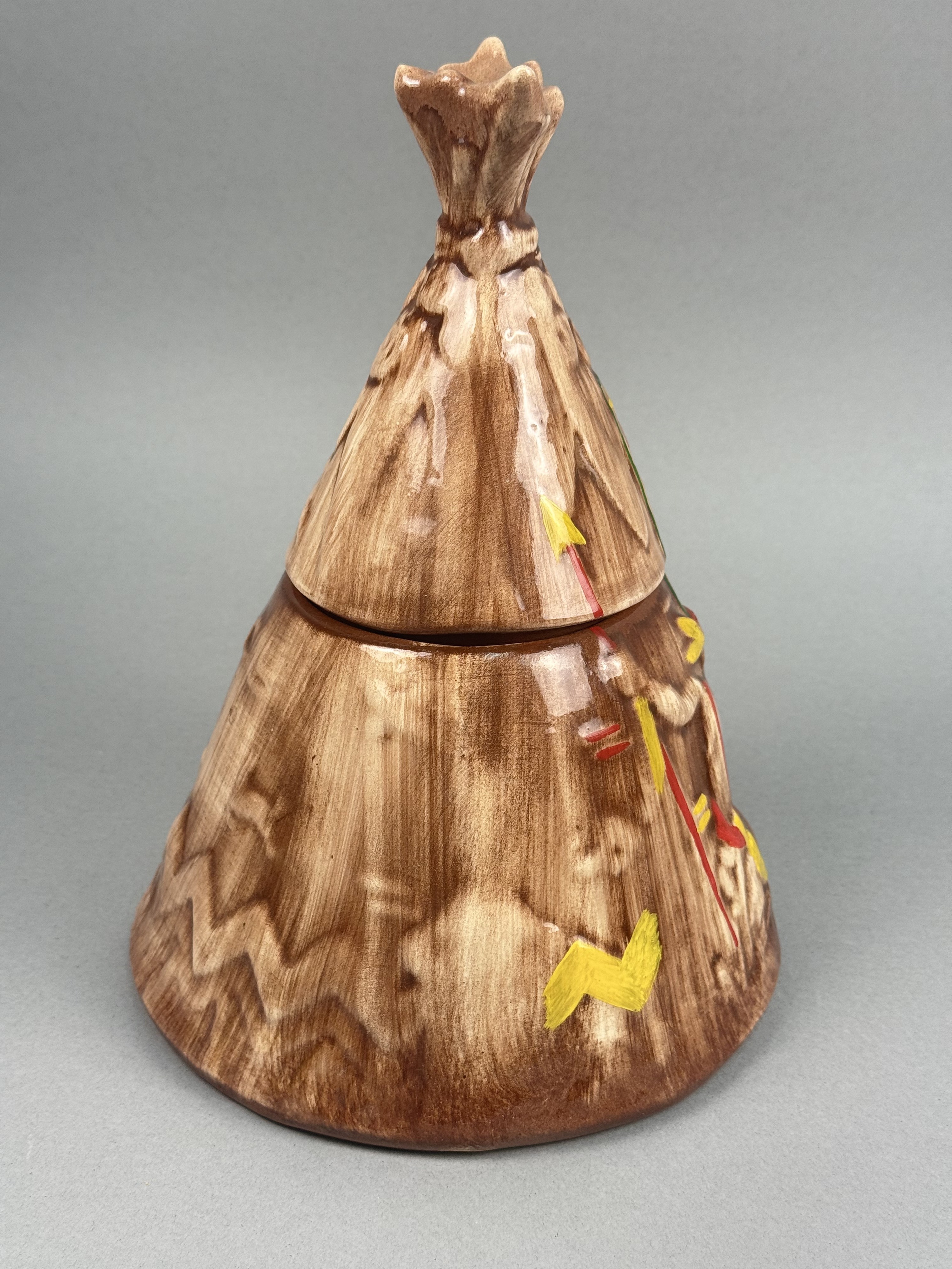 McCoy Glazed Ceramic Teepee Cookie Jar