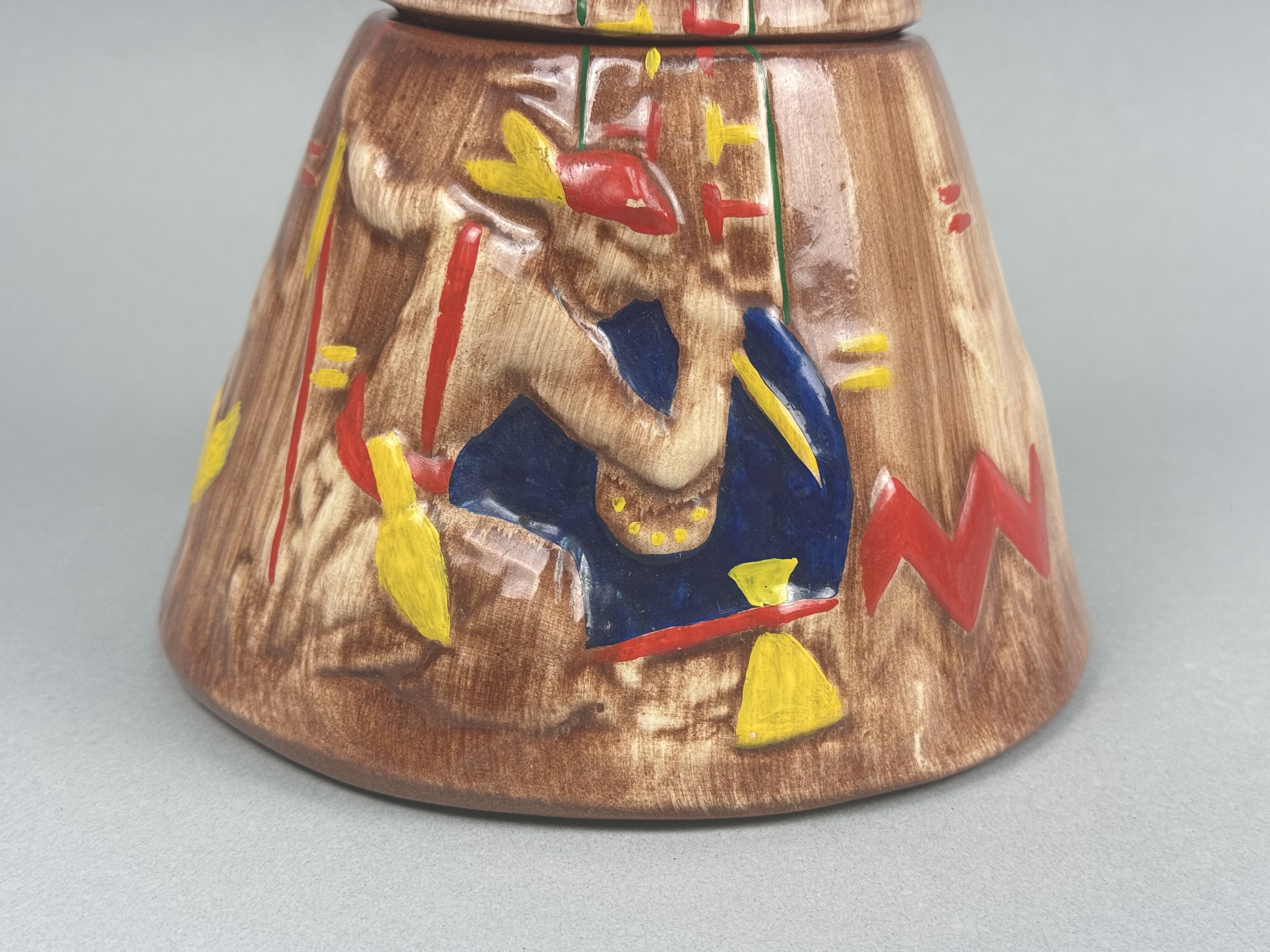 McCoy Glazed Ceramic Teepee Cookie Jar