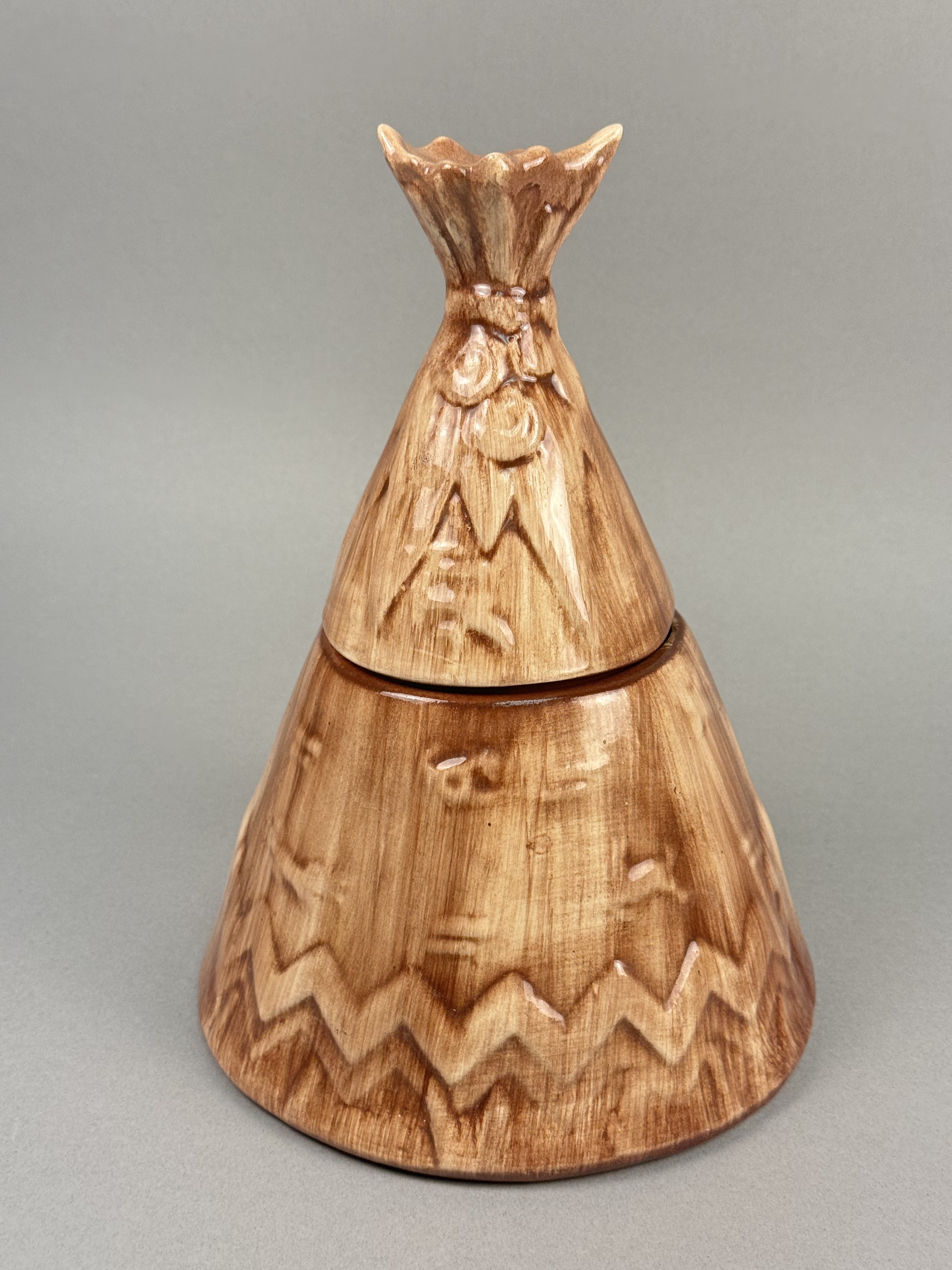 McCoy Glazed Ceramic Teepee Cookie Jar
