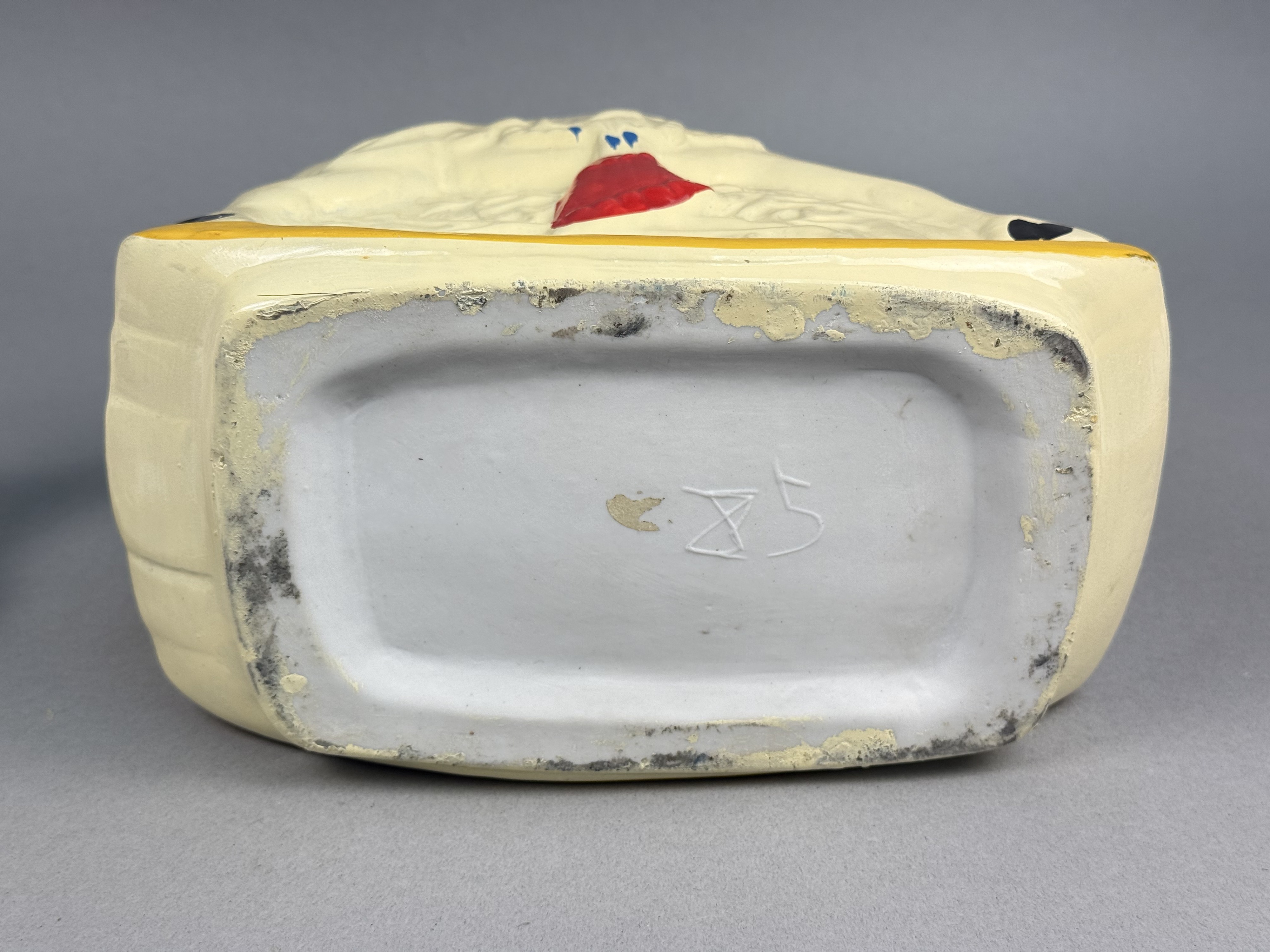 Cold-Painted Earthenware Rocking Horse Cookie Jar