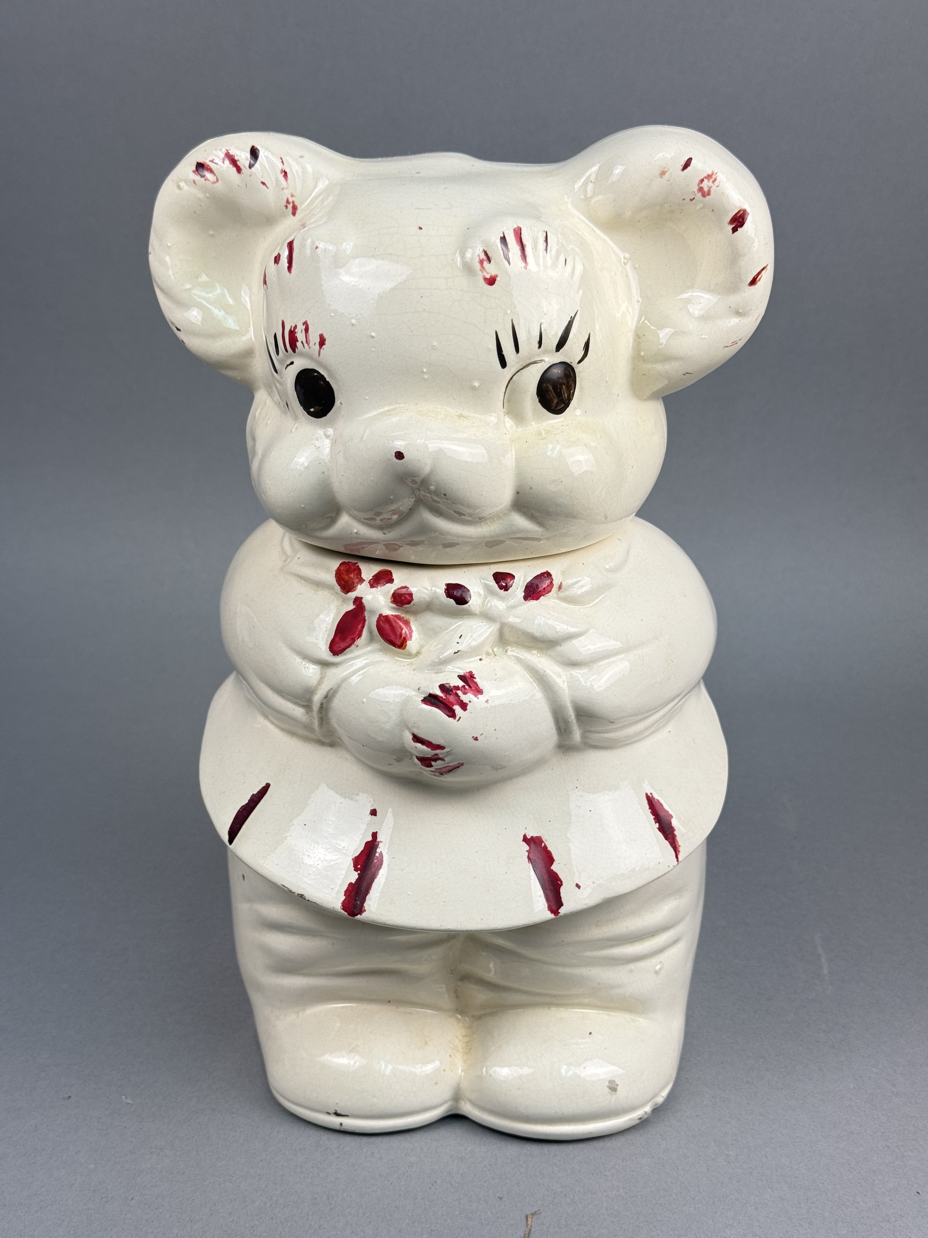 Turnabout USA Earthenware Two-Sided Cookie Jar