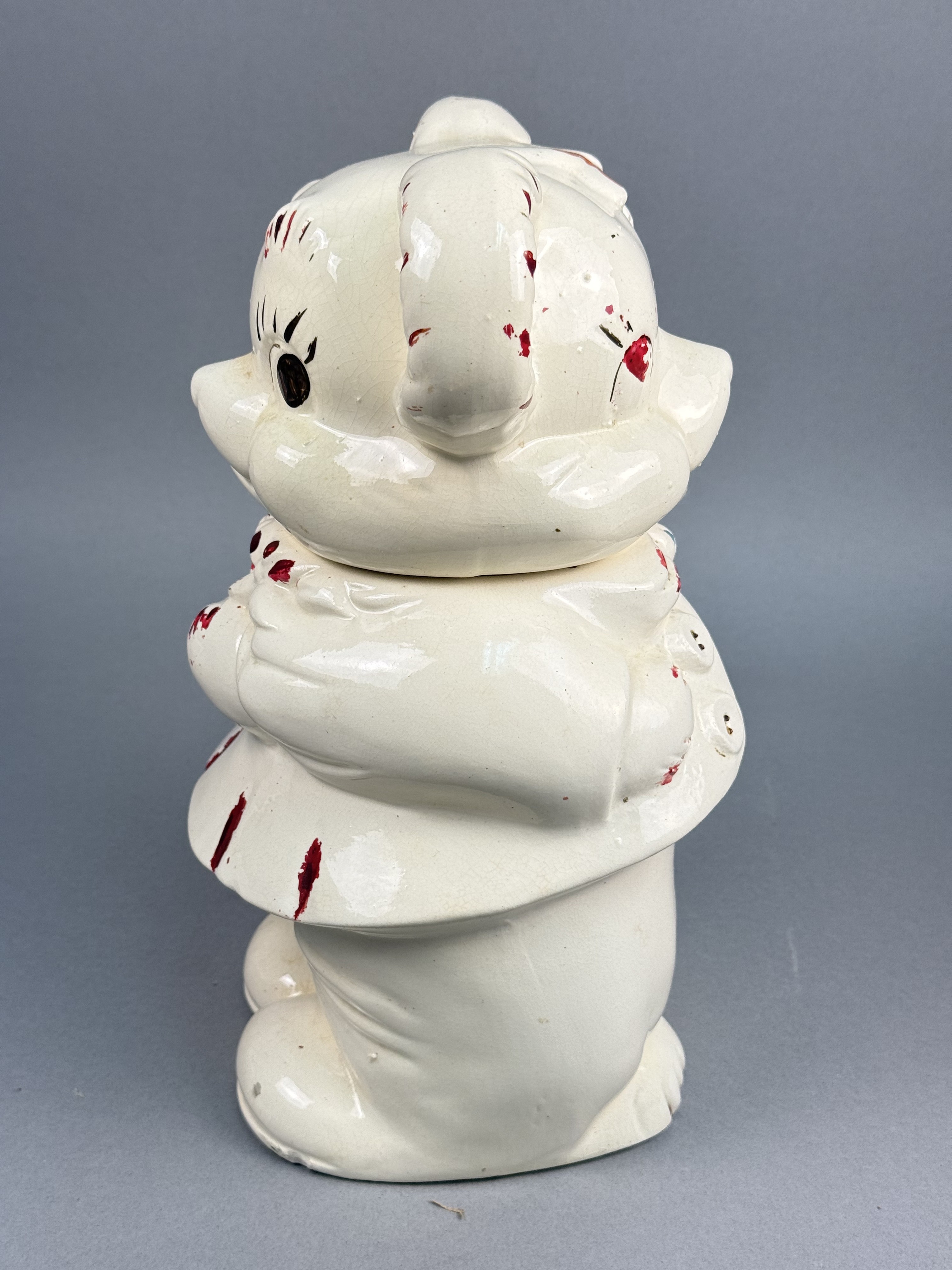 Turnabout USA Earthenware Two-Sided Cookie Jar