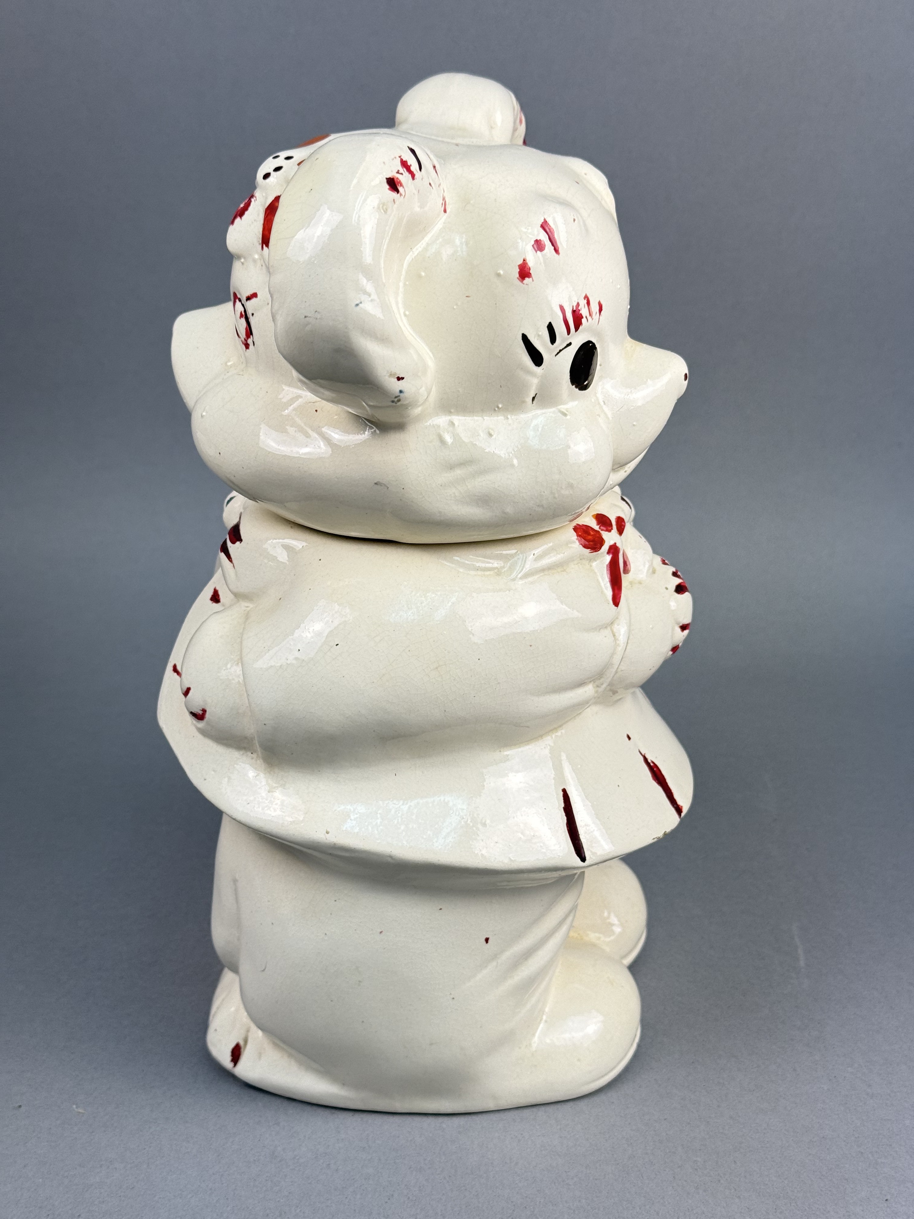 Turnabout USA Earthenware Two-Sided Cookie Jar