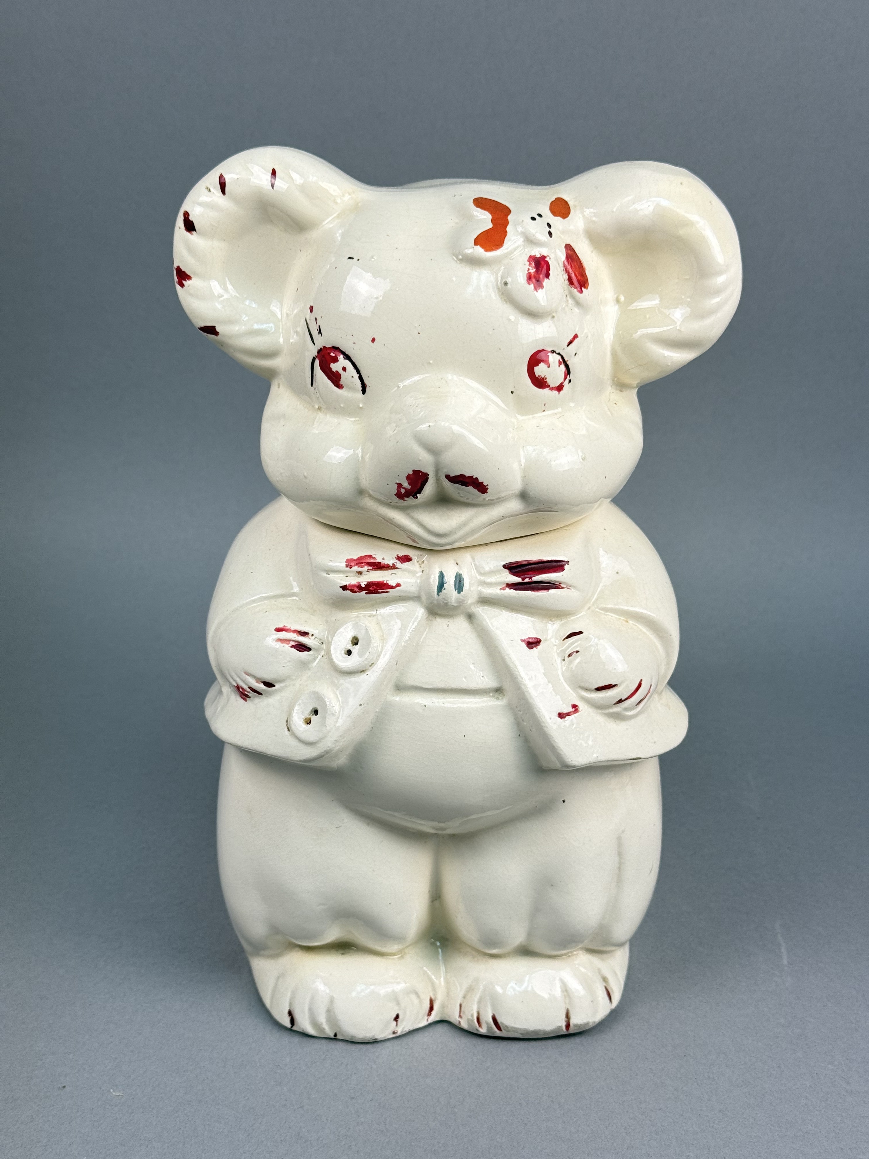 Turnabout USA Earthenware Two-Sided Cookie Jar
