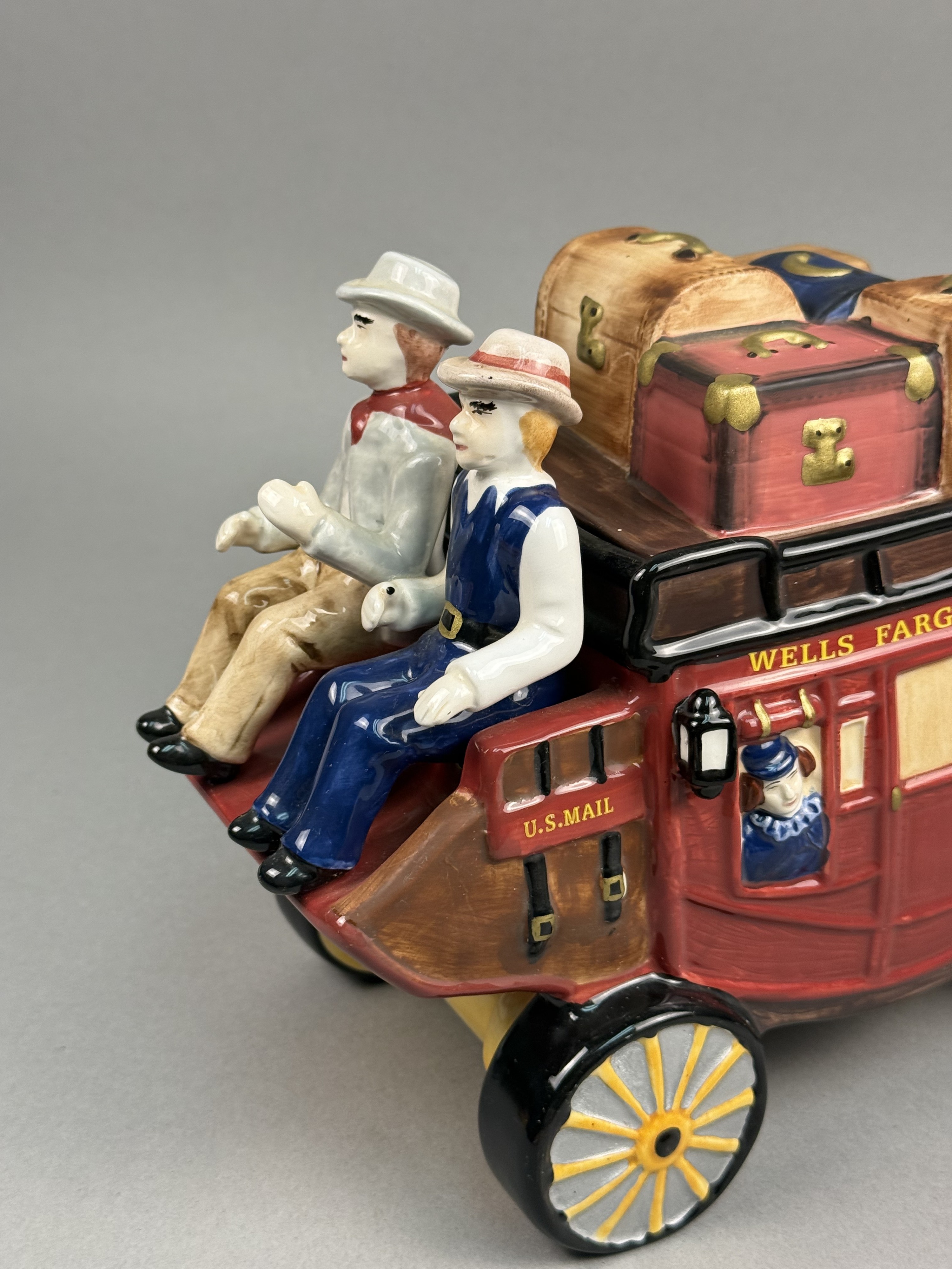 Wells Fargo Ceramic Stagecoach Cookie Jar