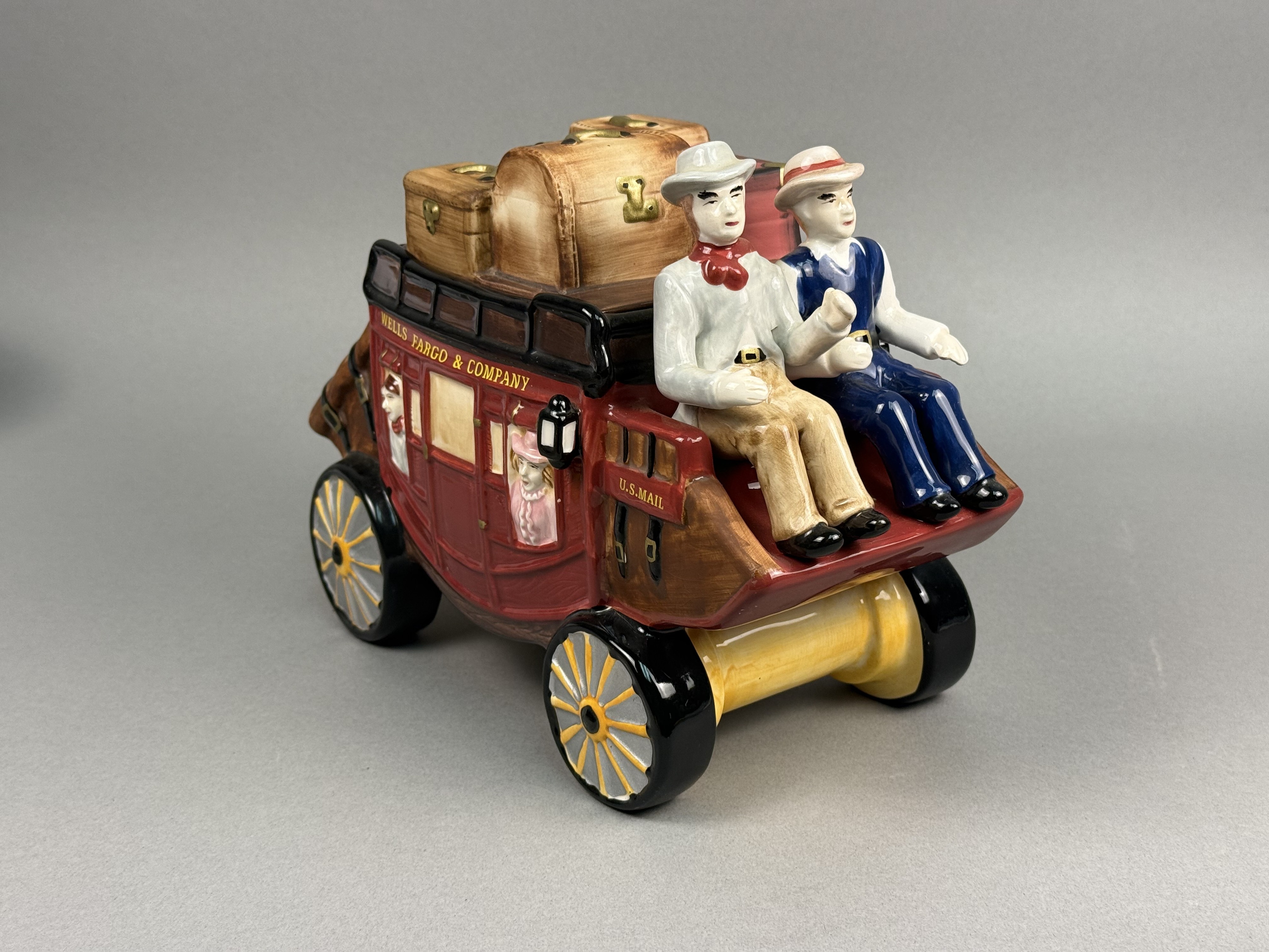 Wells Fargo Ceramic Stagecoach Cookie Jar