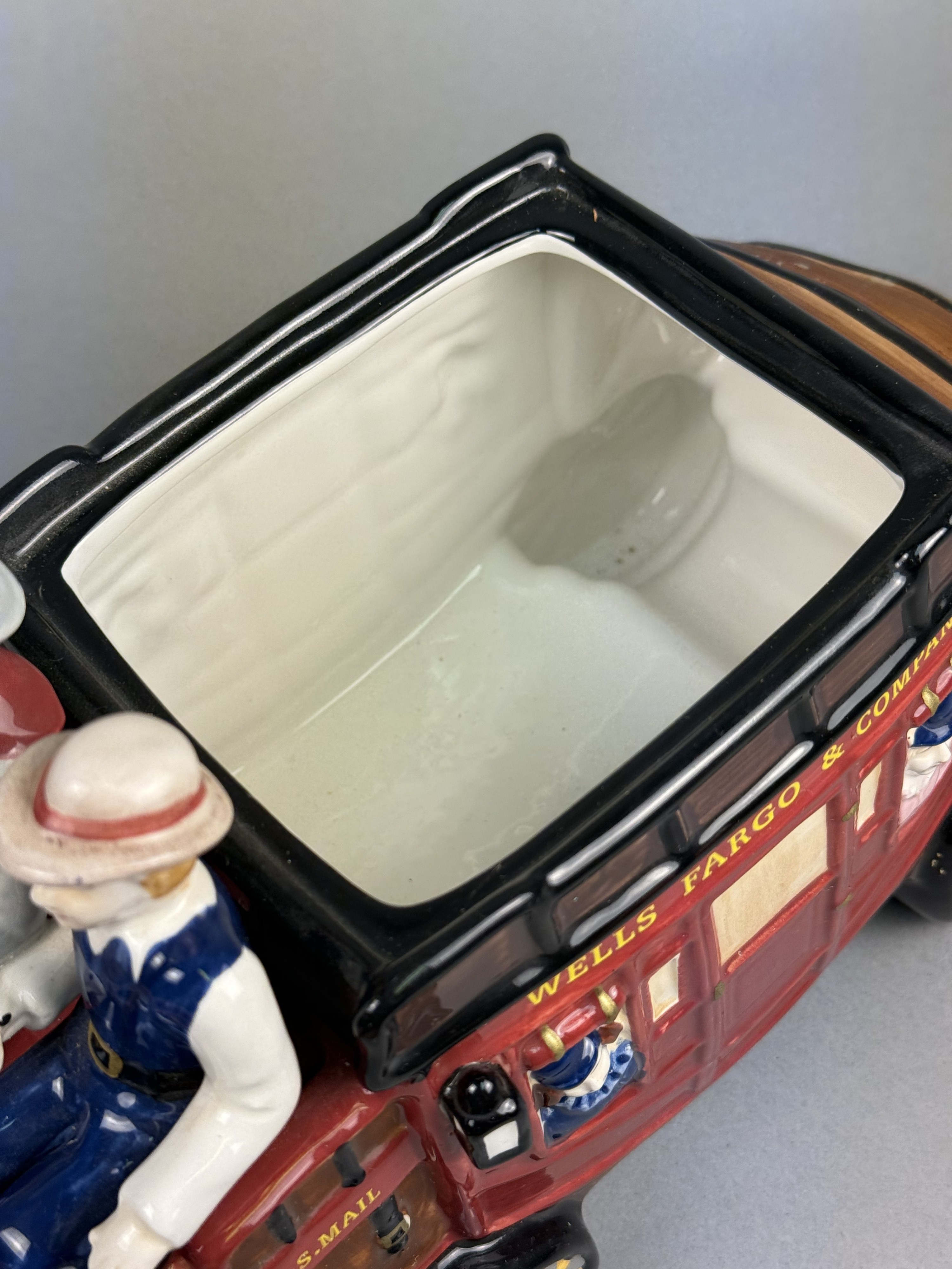 Wells Fargo Ceramic Stagecoach Cookie Jar