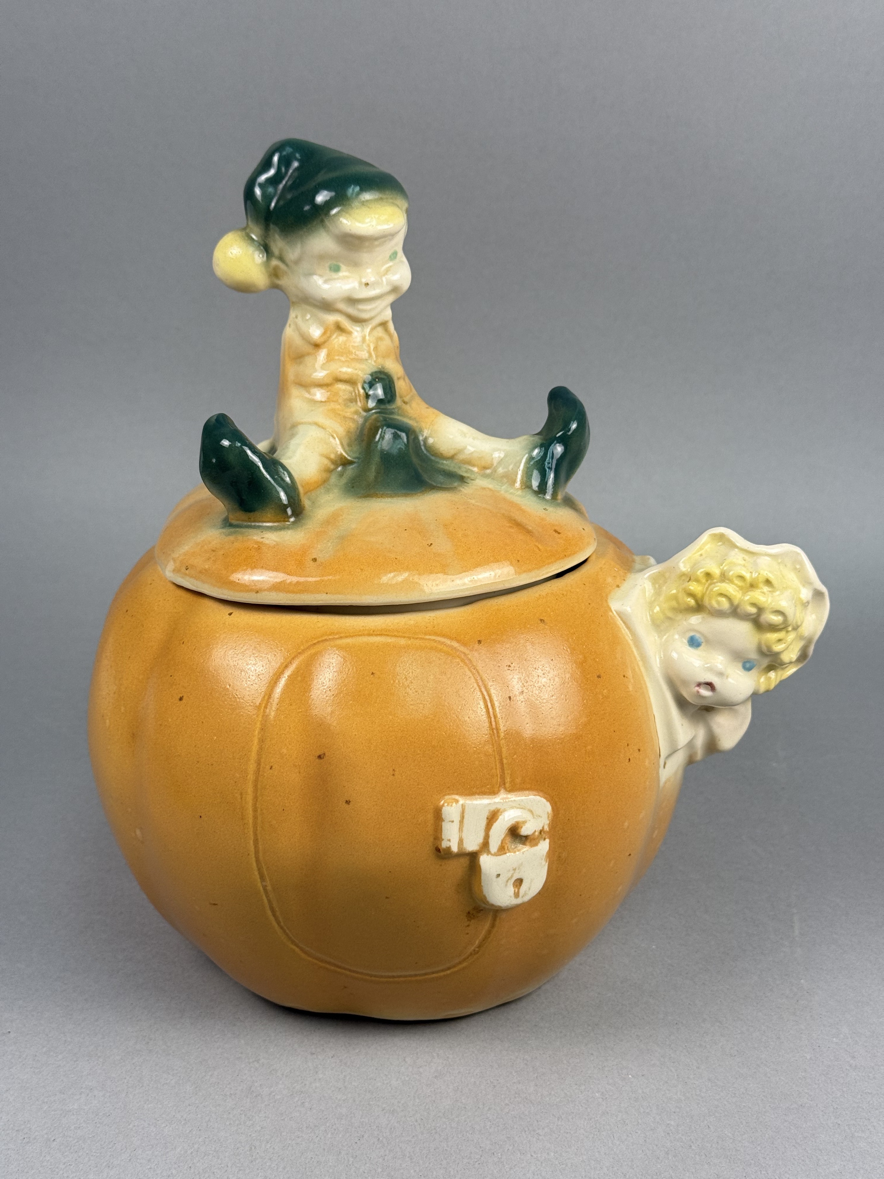 Ceramic Pumpkin Eater Cookie Jar