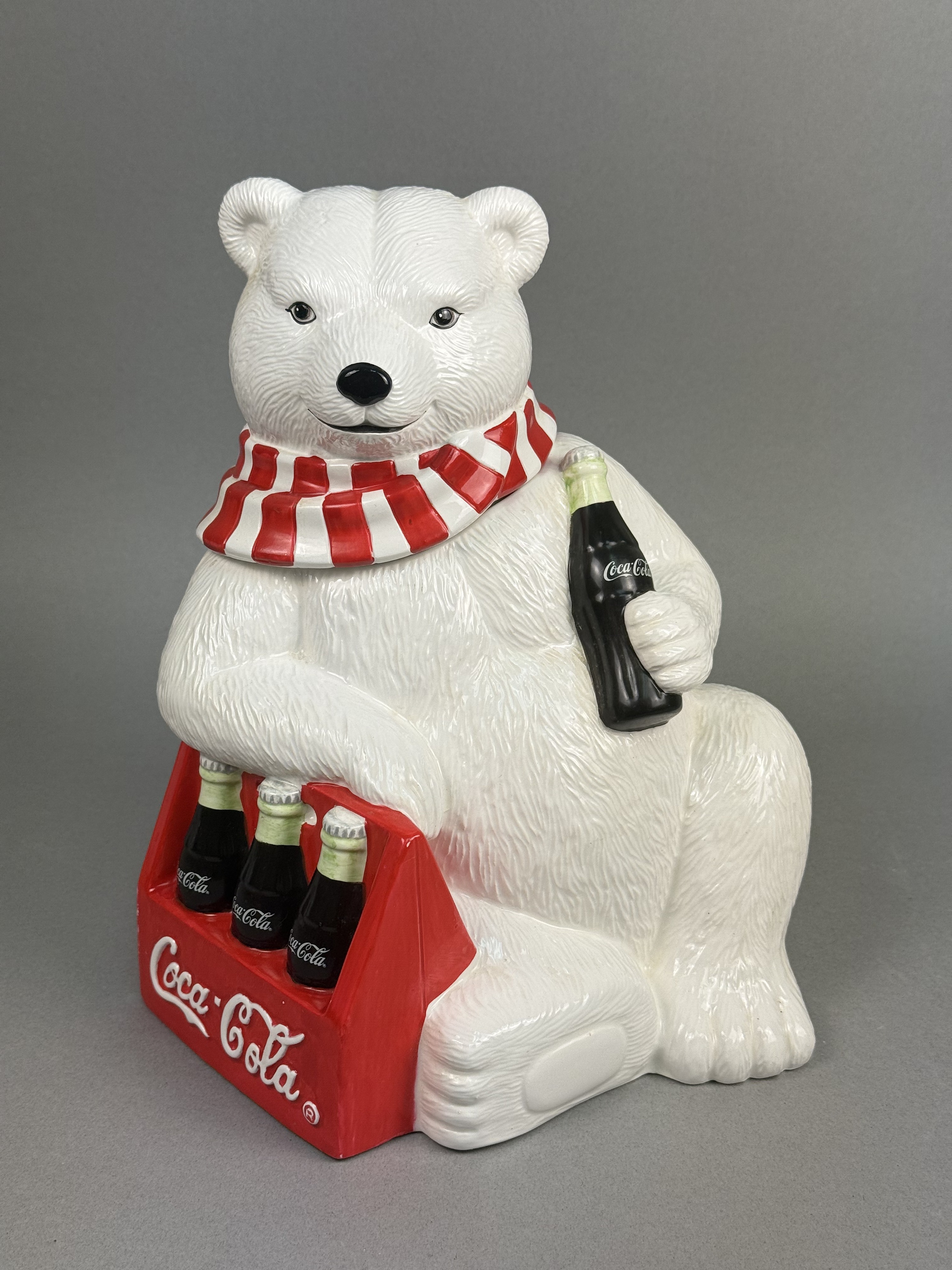 Coca-Cola Ceramic Polar Bear Cookie Jar