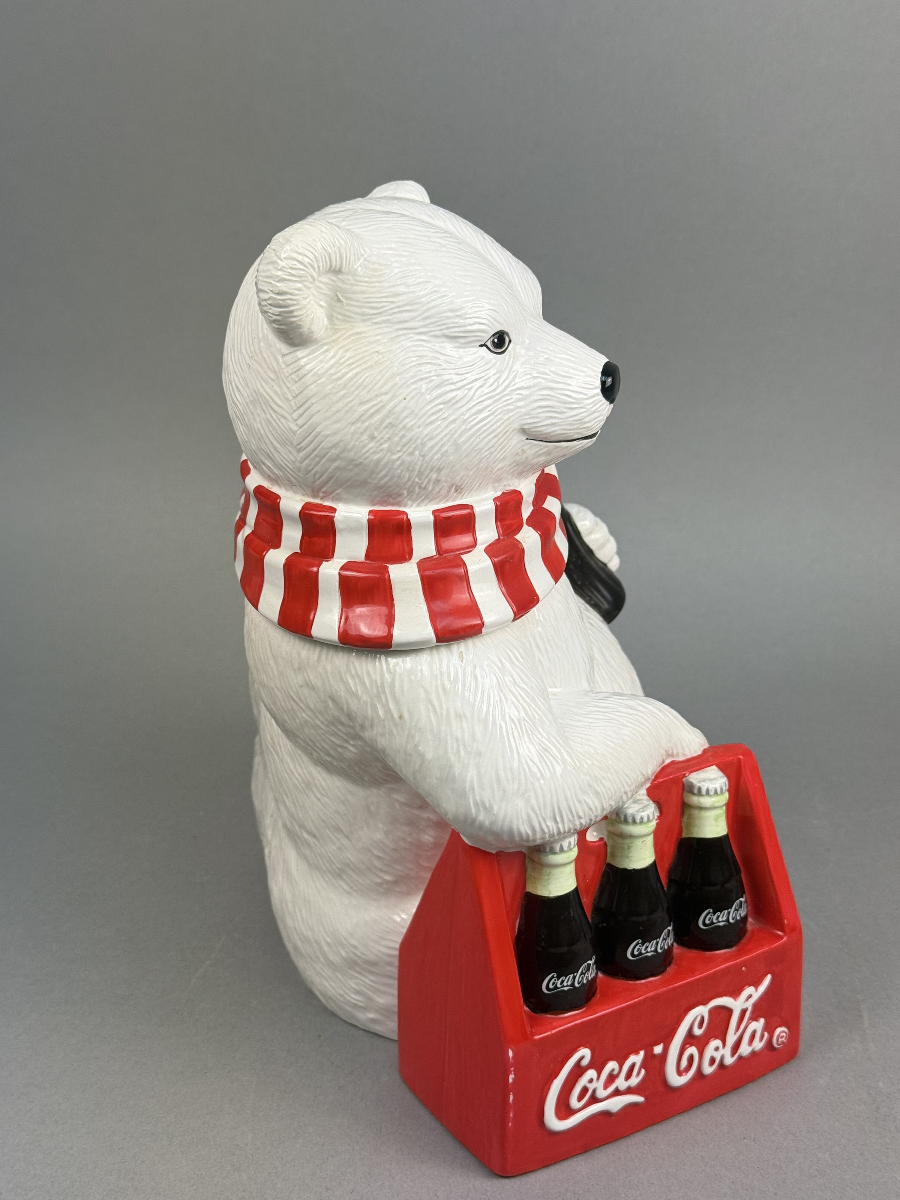 Coca-Cola Ceramic Polar Bear Cookie Jar
