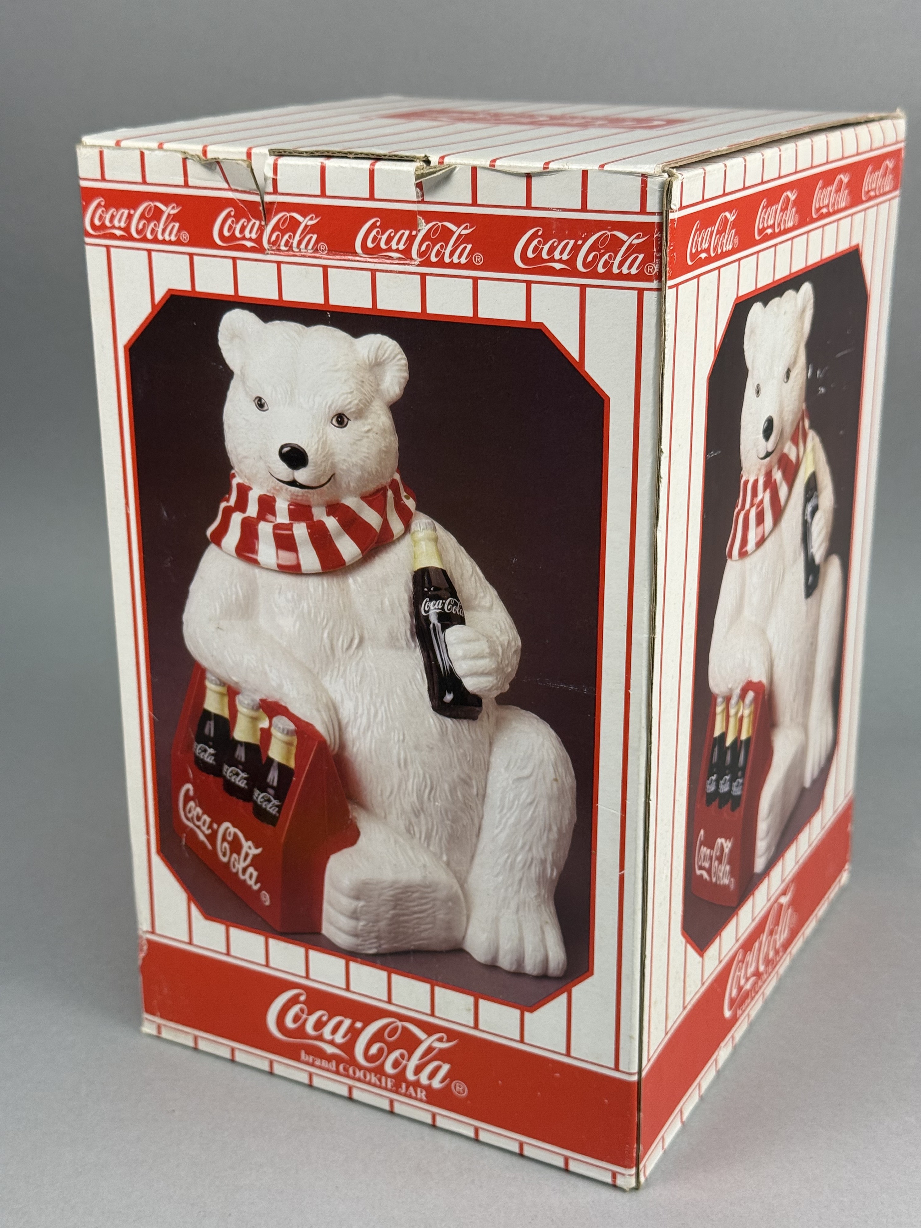 Coca-Cola Ceramic Polar Bear Cookie Jar