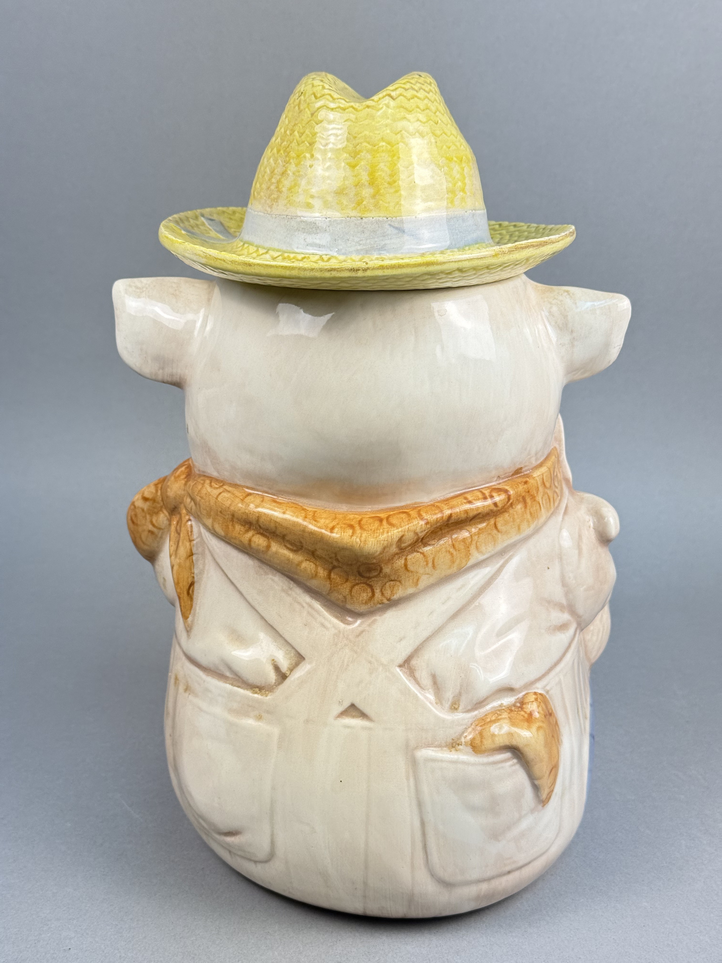 Treasure Craft Farmer Pig Cookie Jar