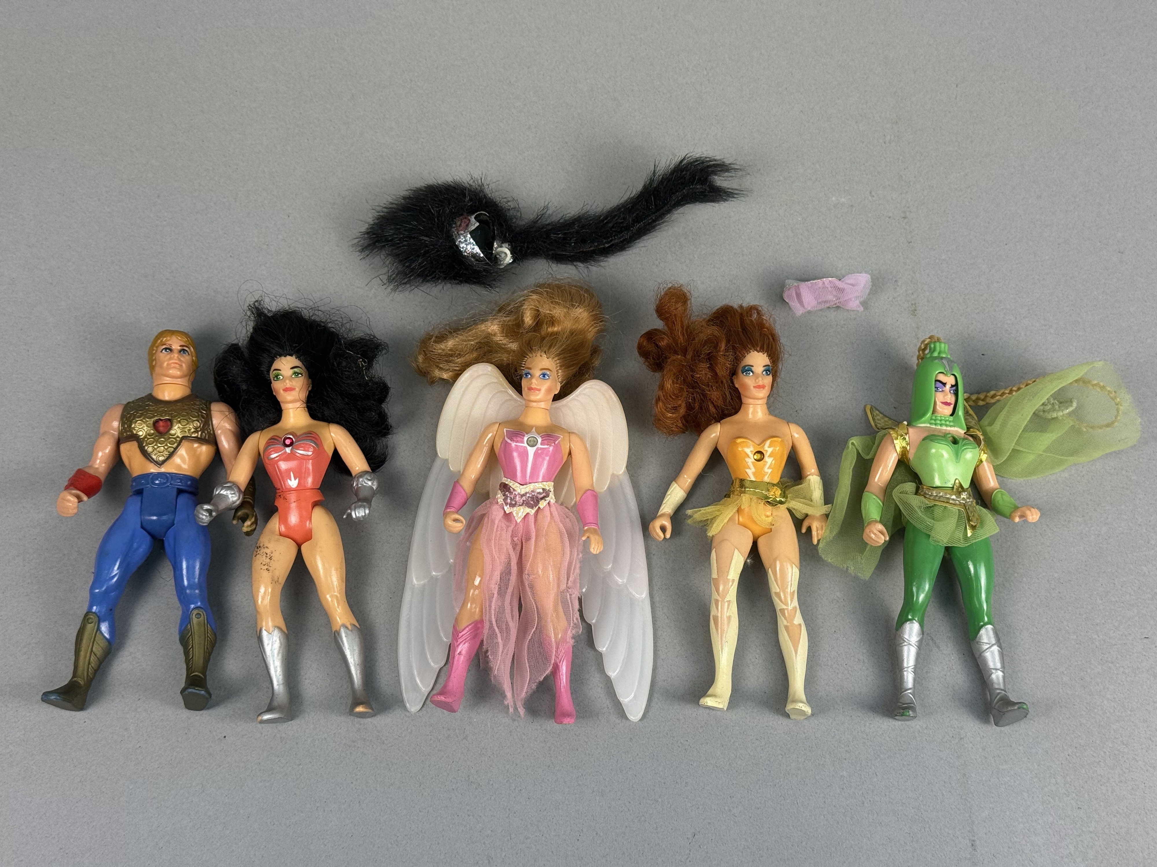 5 Mattel Plastic Vintage She-Ra Action Figures