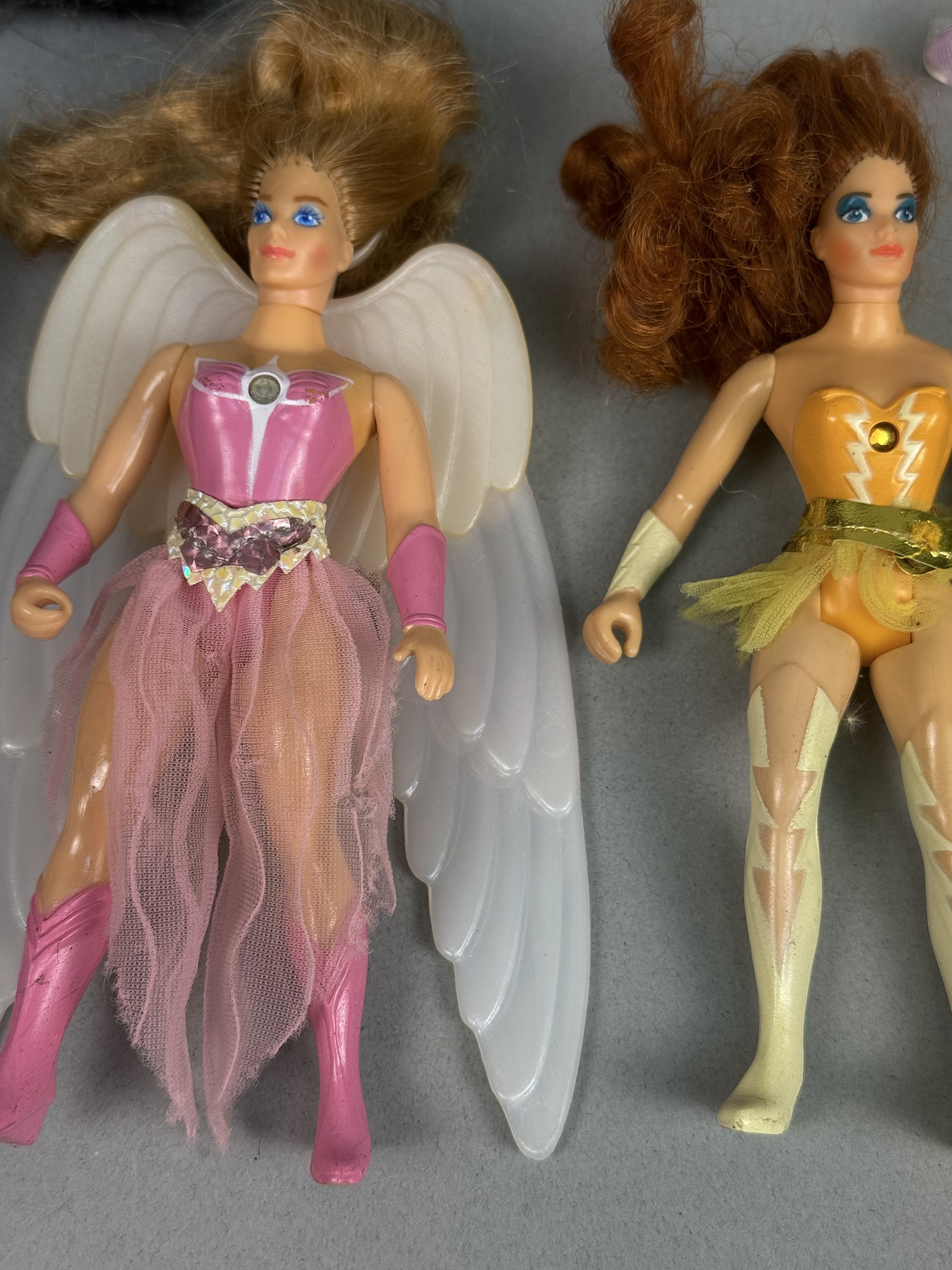 5 Mattel Plastic Vintage She-Ra Action Figures