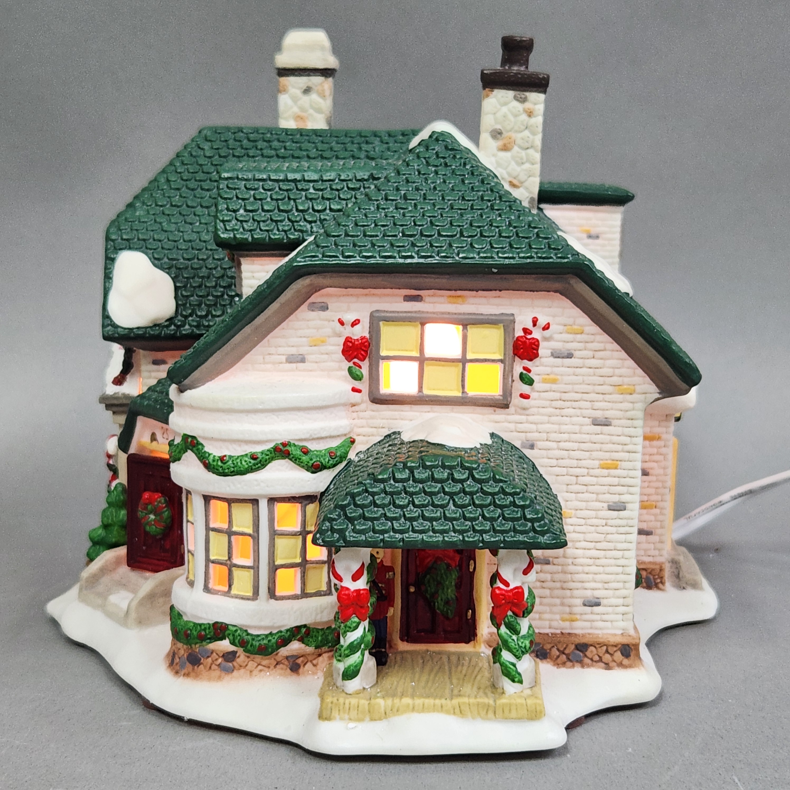 Porcelain Lighted Christmas Shop Building