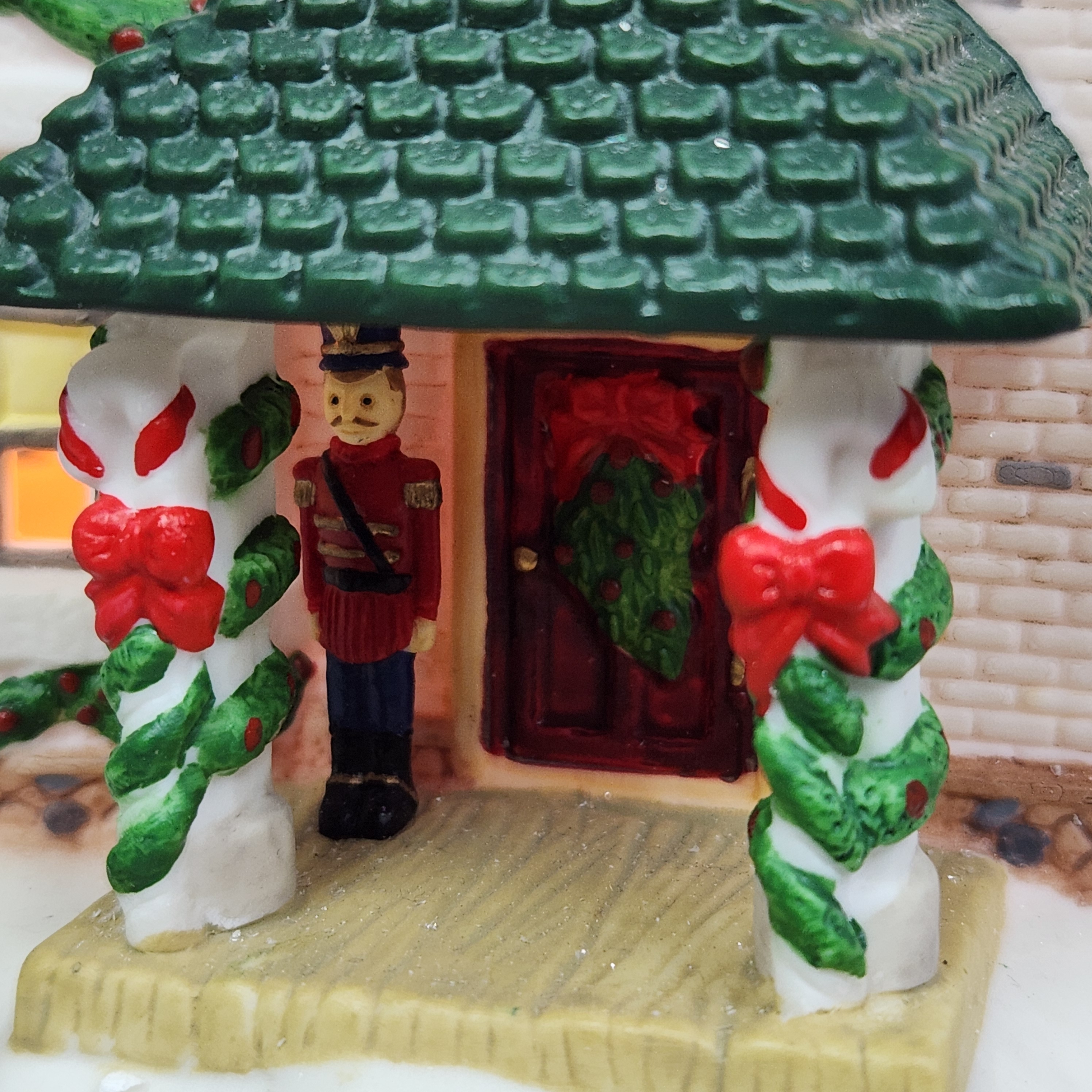 Porcelain Lighted Christmas Shop Building