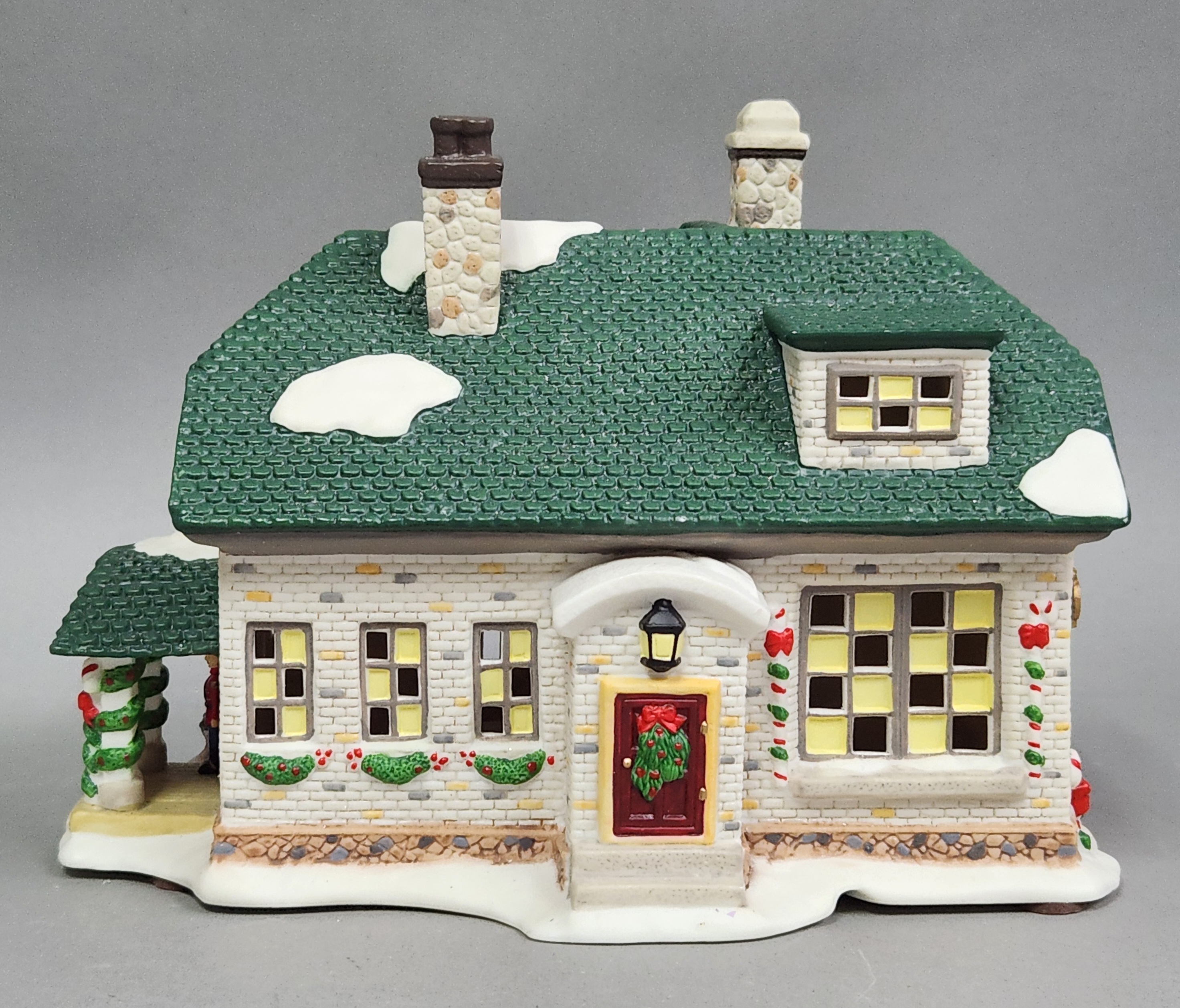 Porcelain Lighted Christmas Shop Building