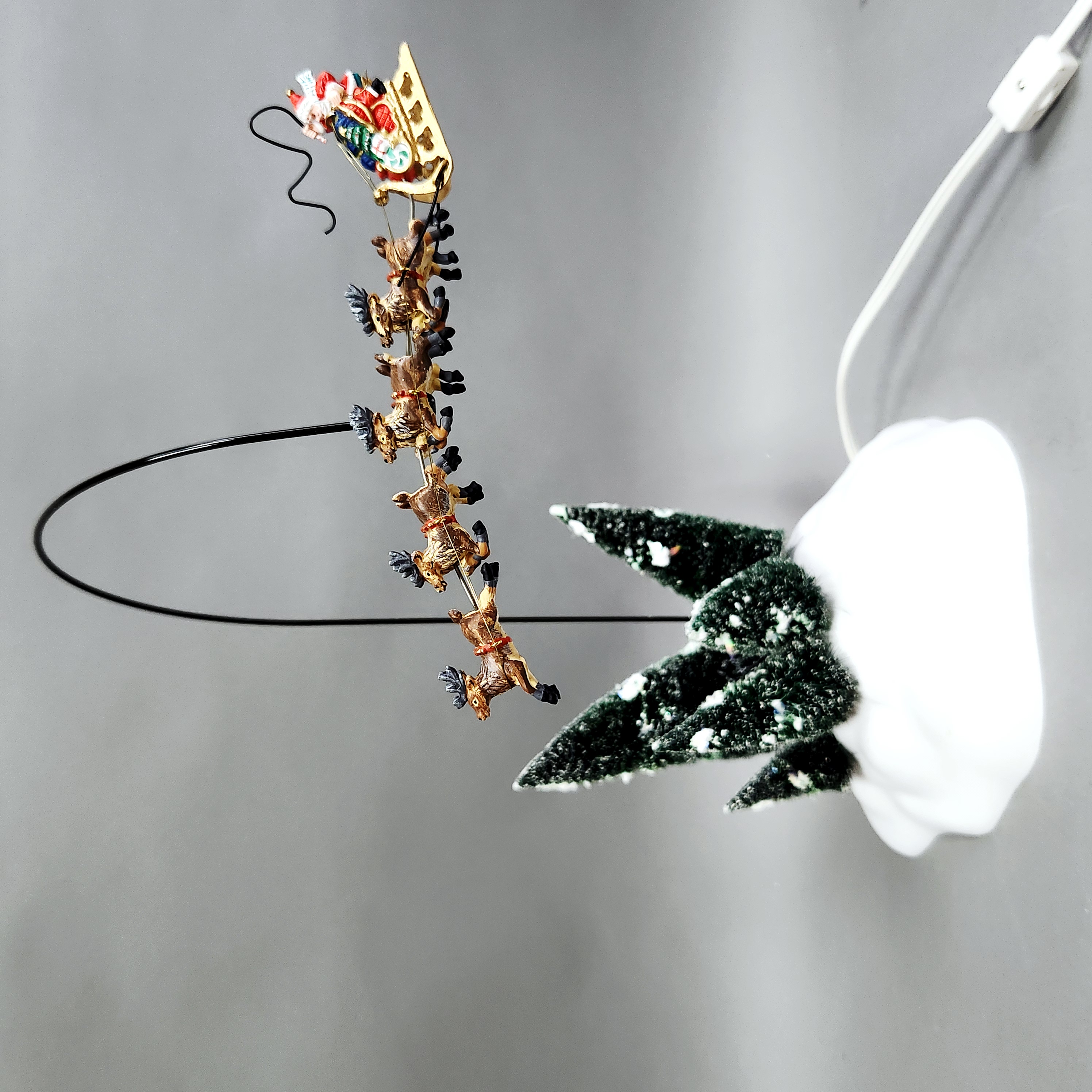 Dept 56 Up Up & Away Animated Reindeer & Sleigh