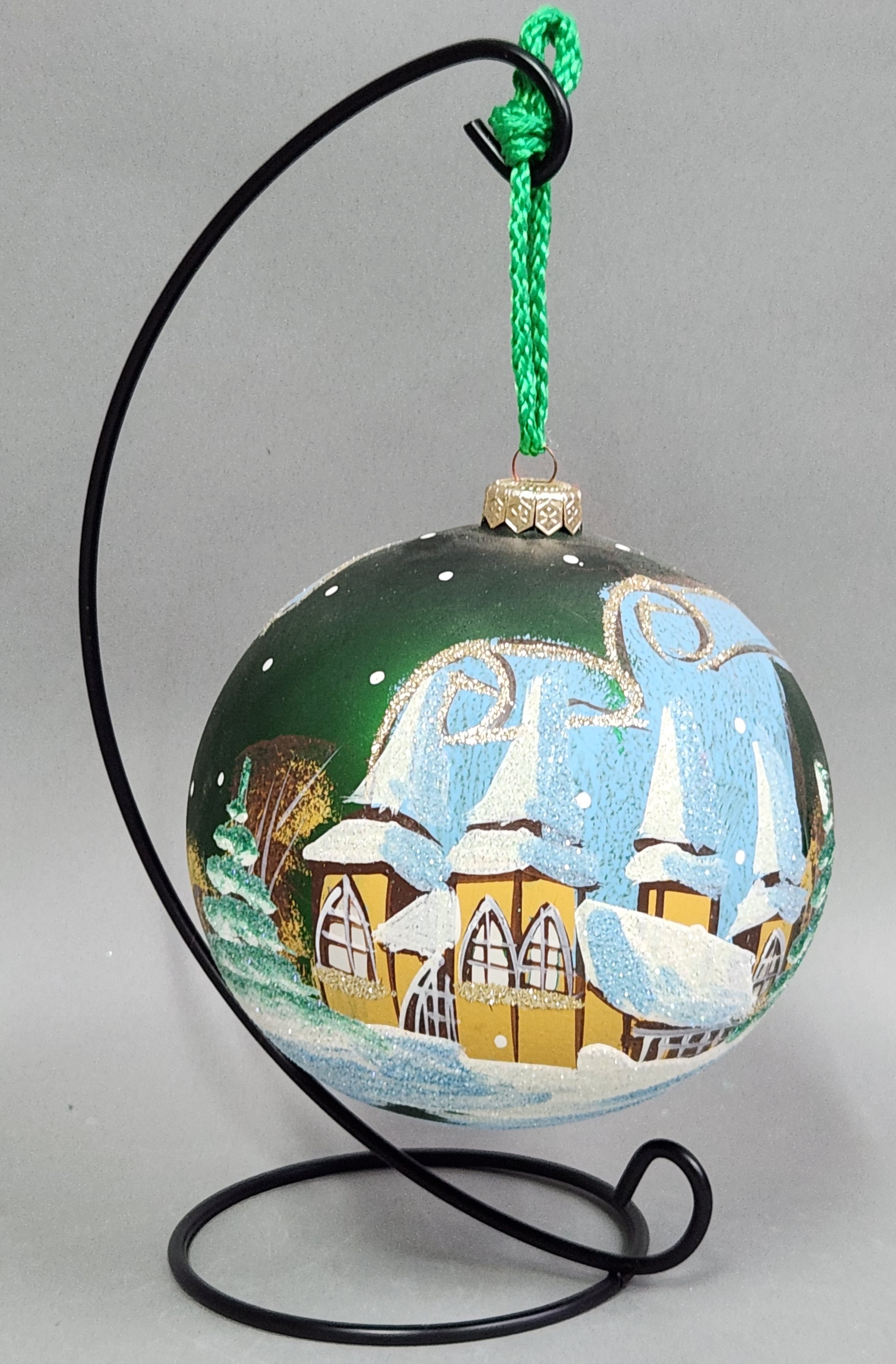 Glass Village Ornament