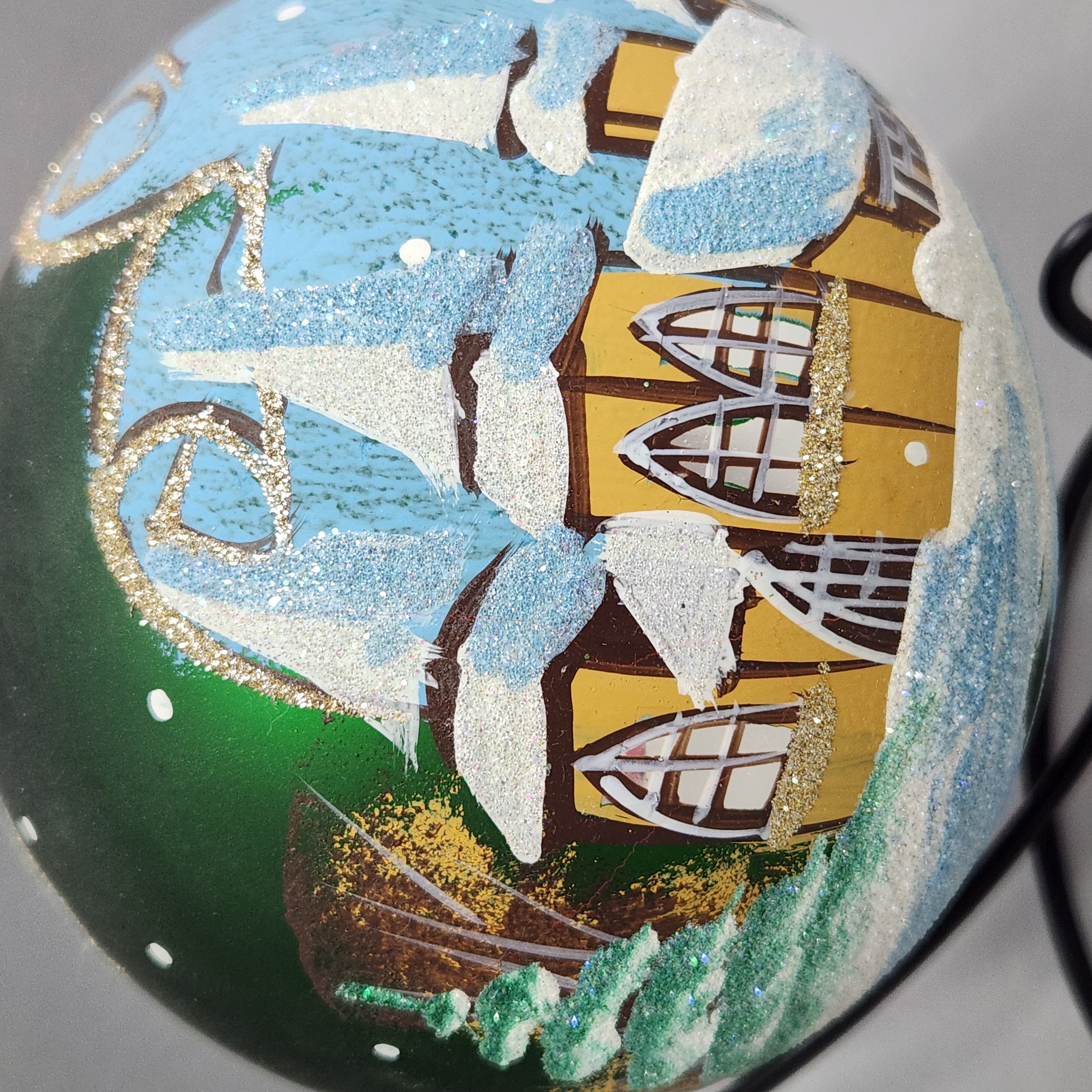 Glass Village Ornament