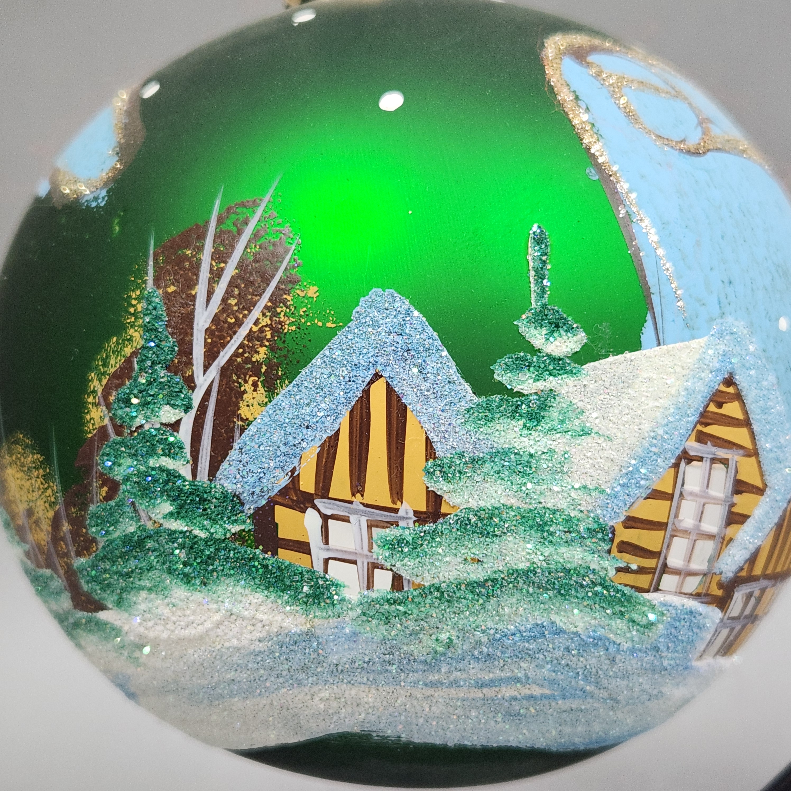 Glass Village Ornament