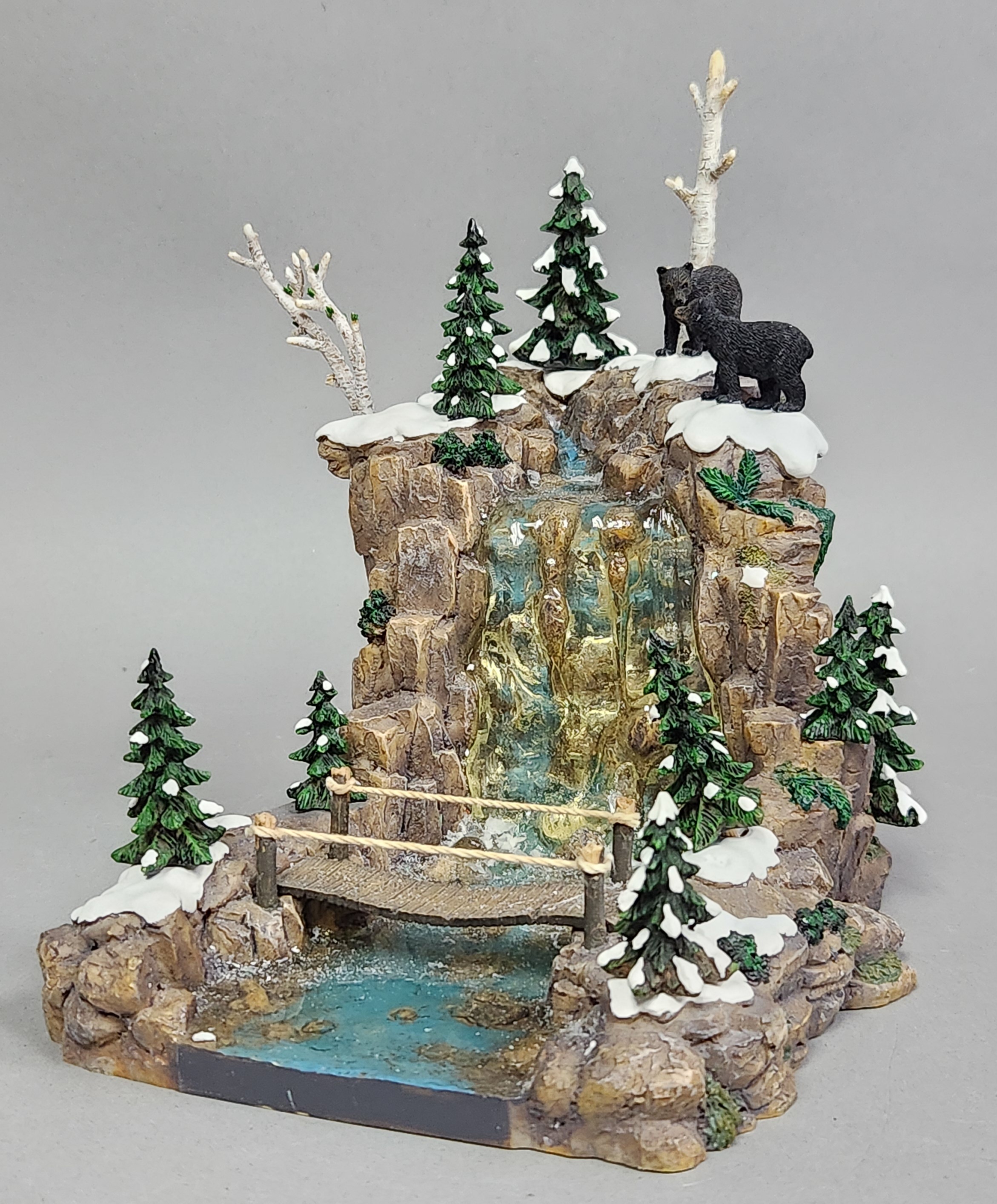 Dept 56 Resin Mountain Creek Waterfall