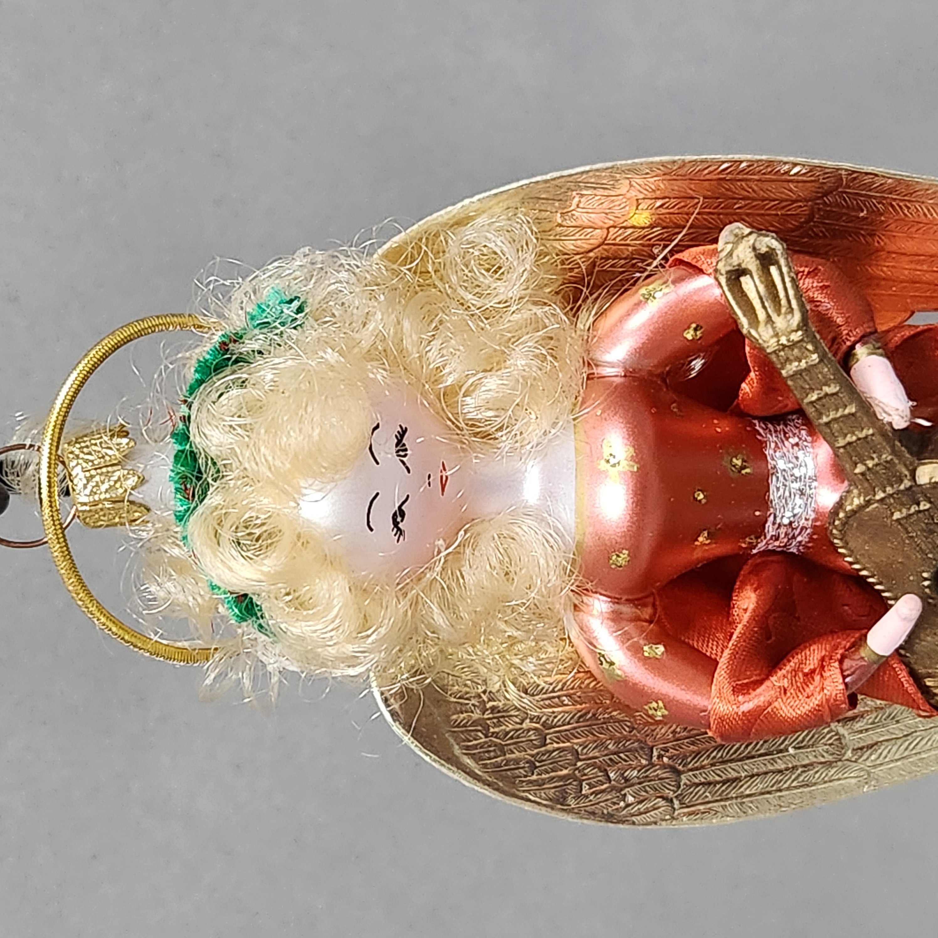 Italian Glass Musical Angel Ornament