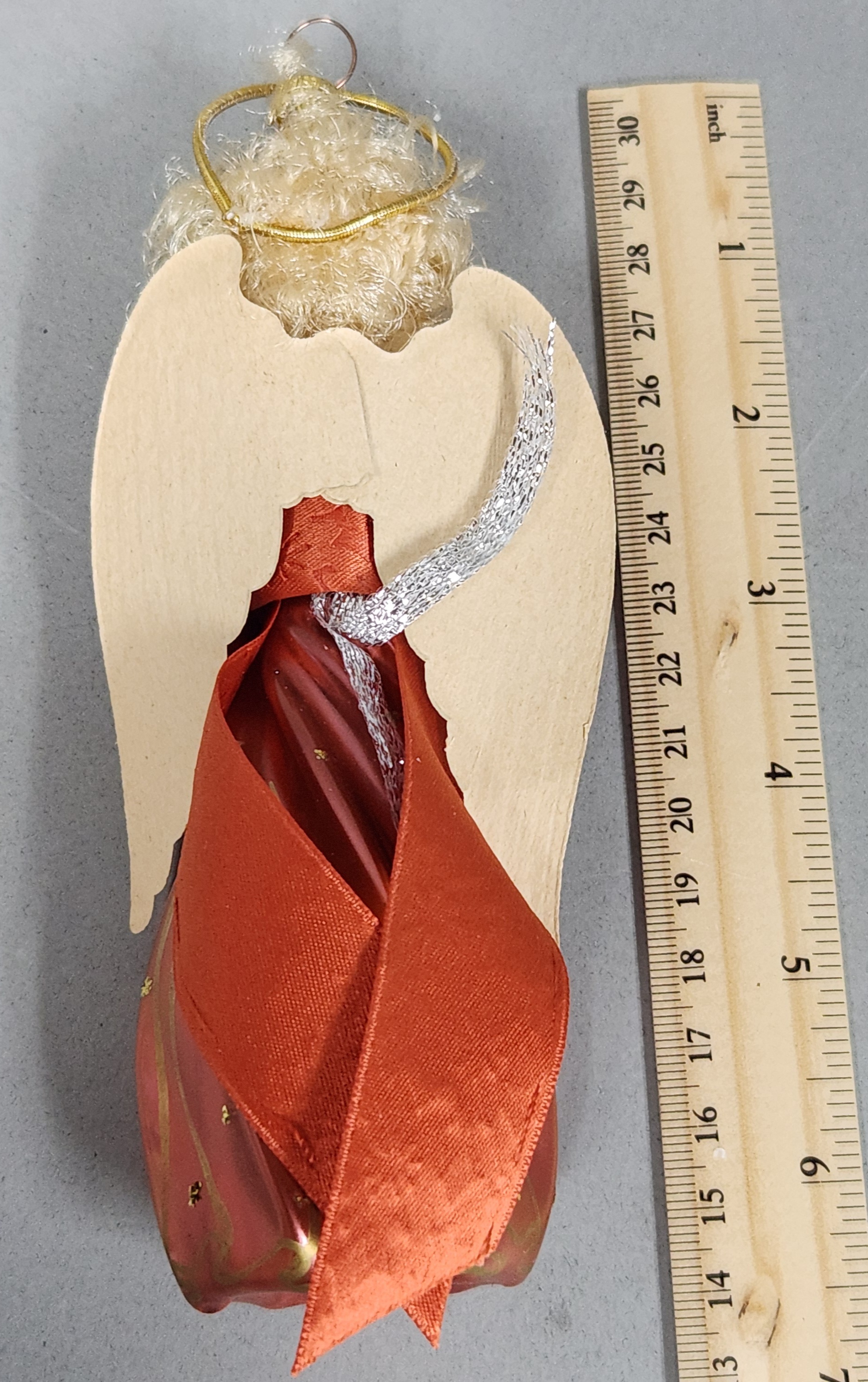 Italian Glass Musical Angel Ornament
